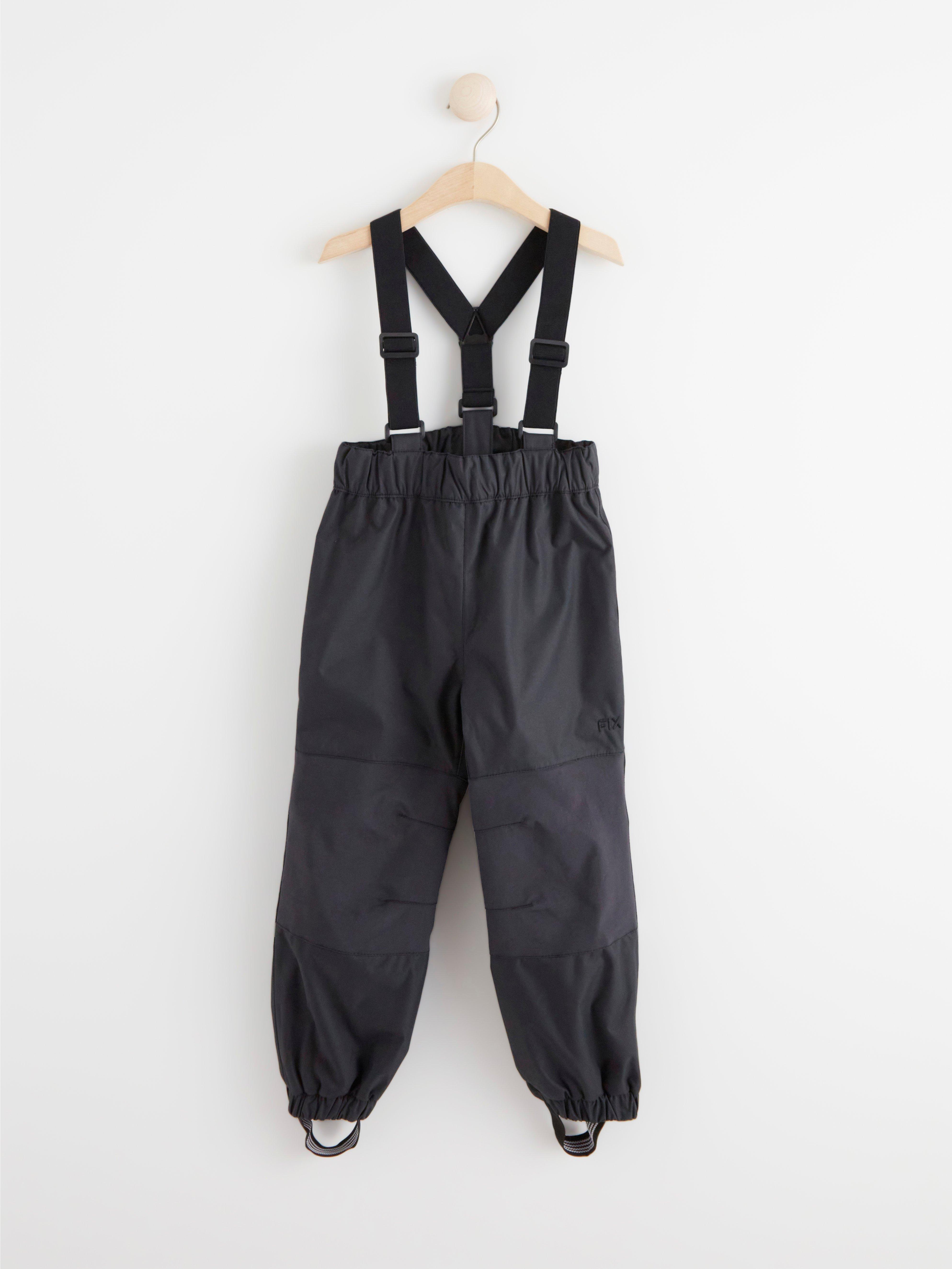 FIX Shell trousers with braces Black