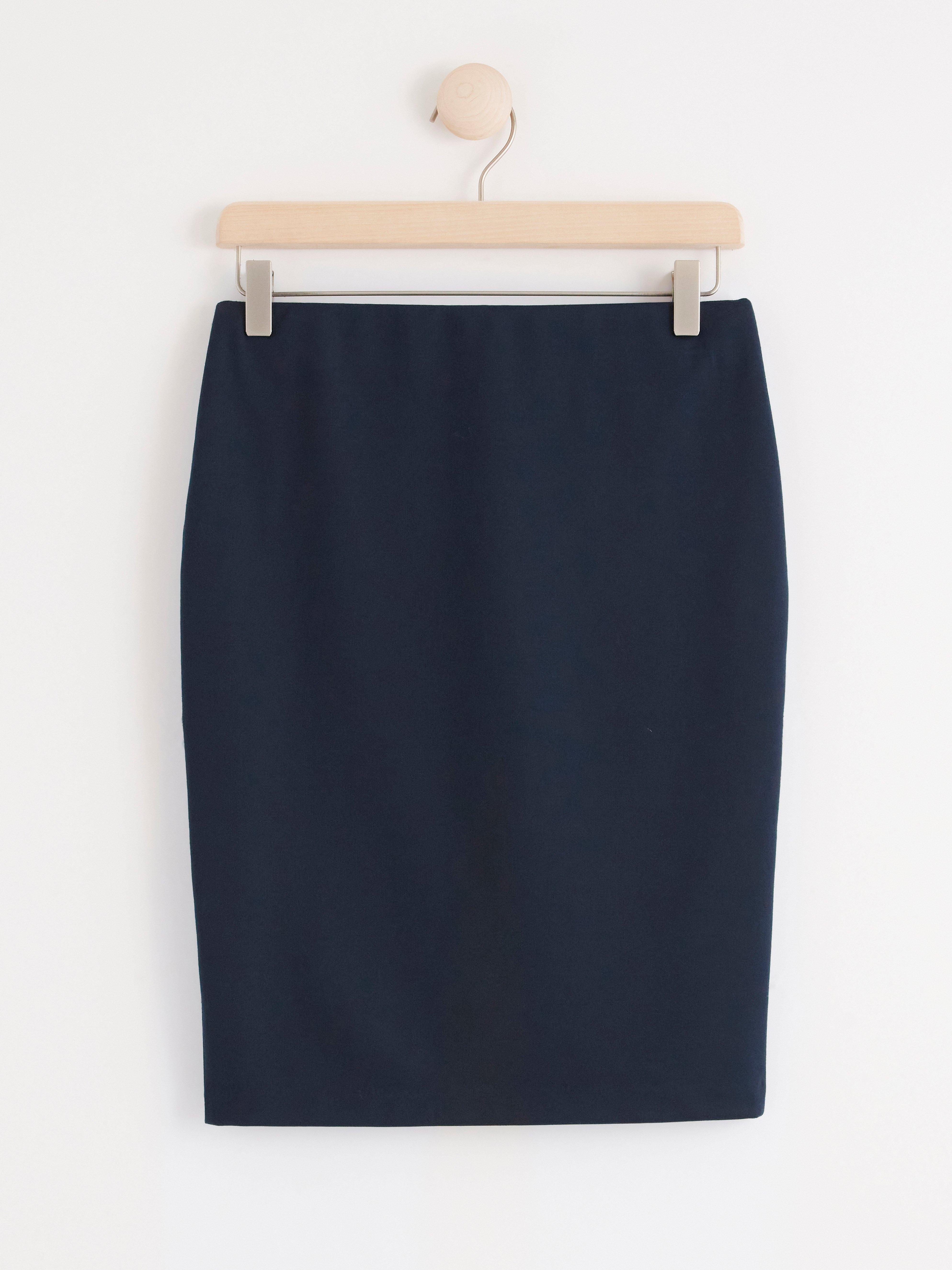 Jersey pencil skirt Navy