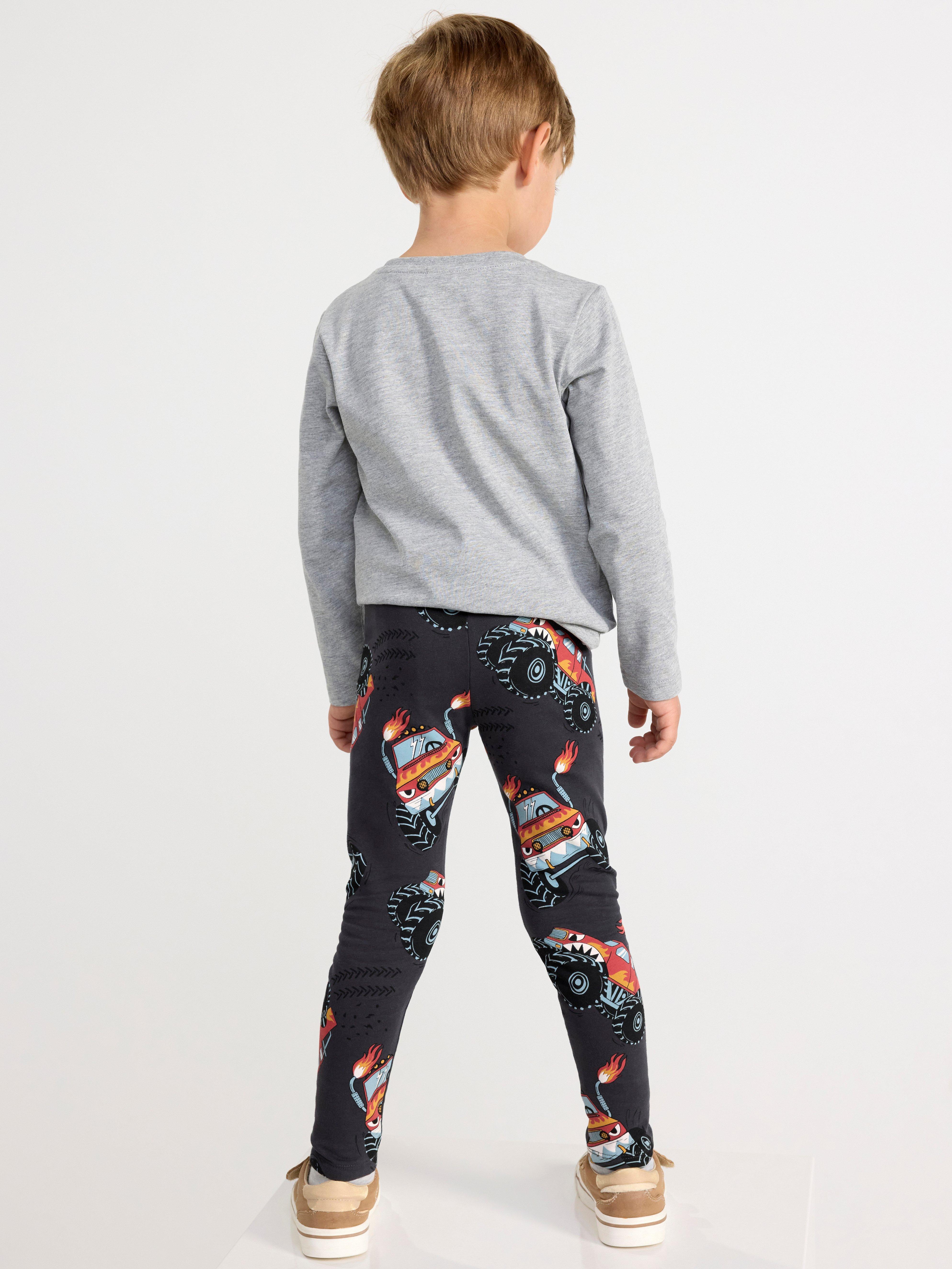 Leggings with monstertrucks Offblack