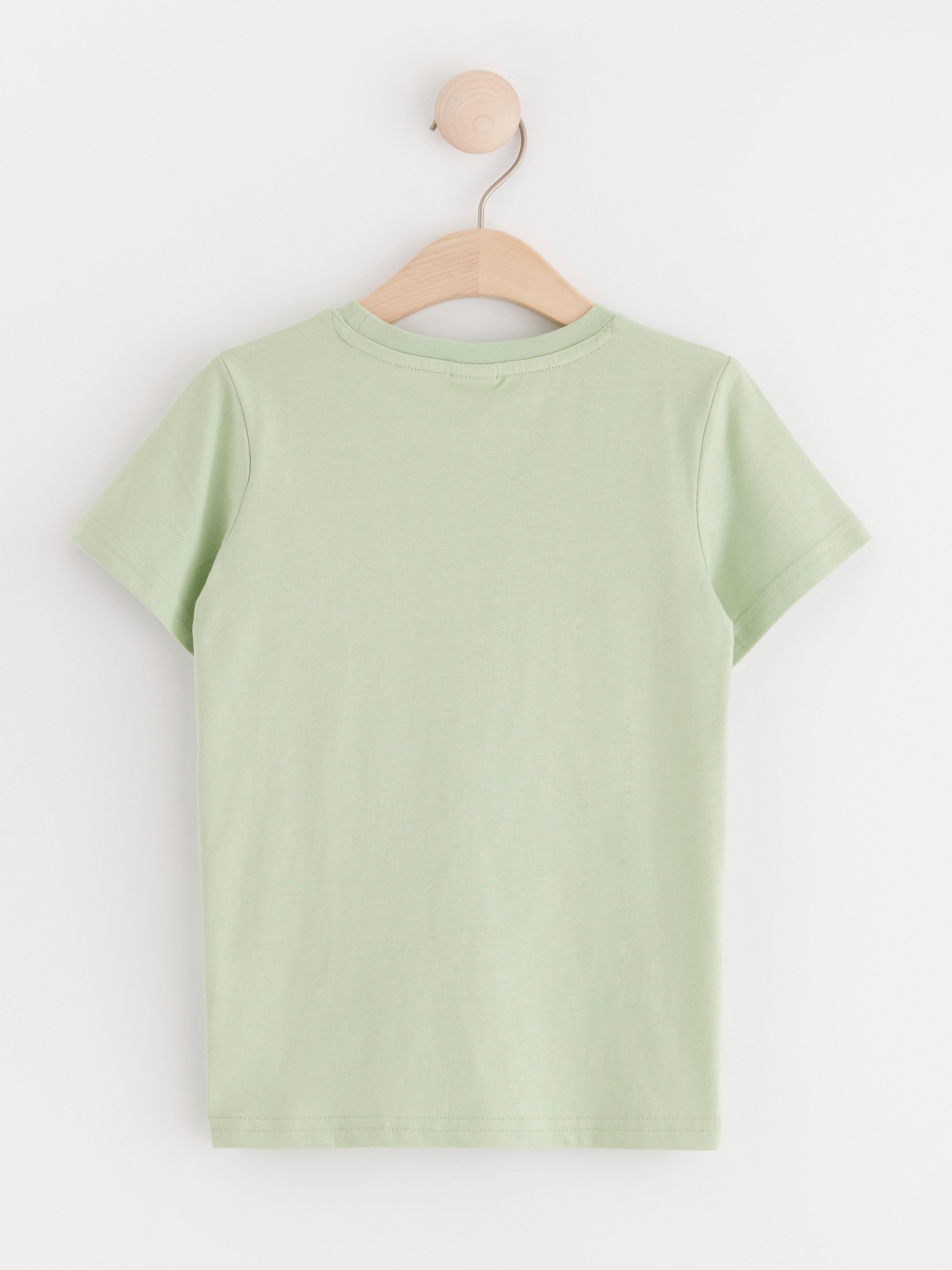 T-shirt with excavating vehicle Light Dusty Green
