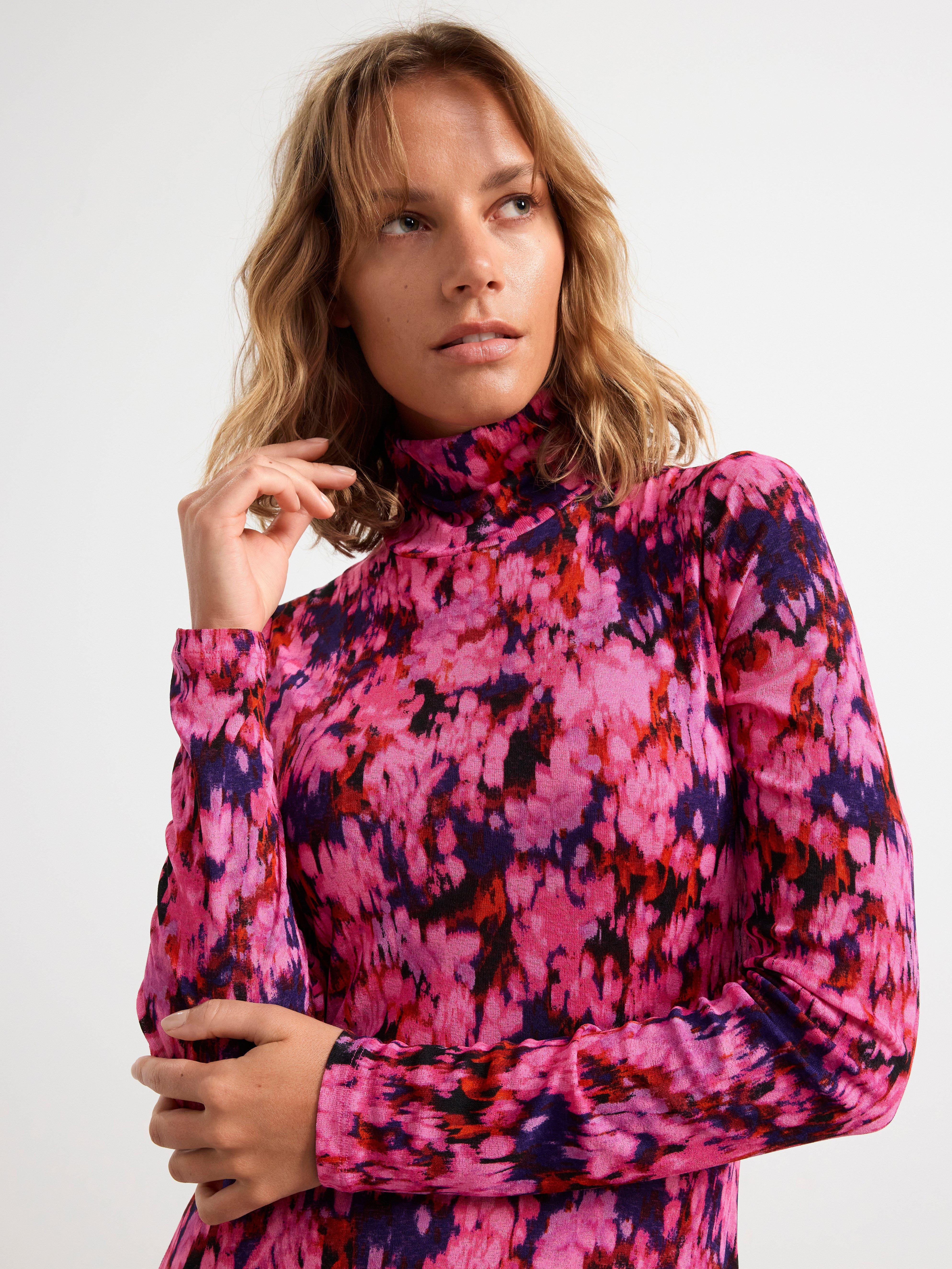 Long sleeve maxi dress Dark Pink
