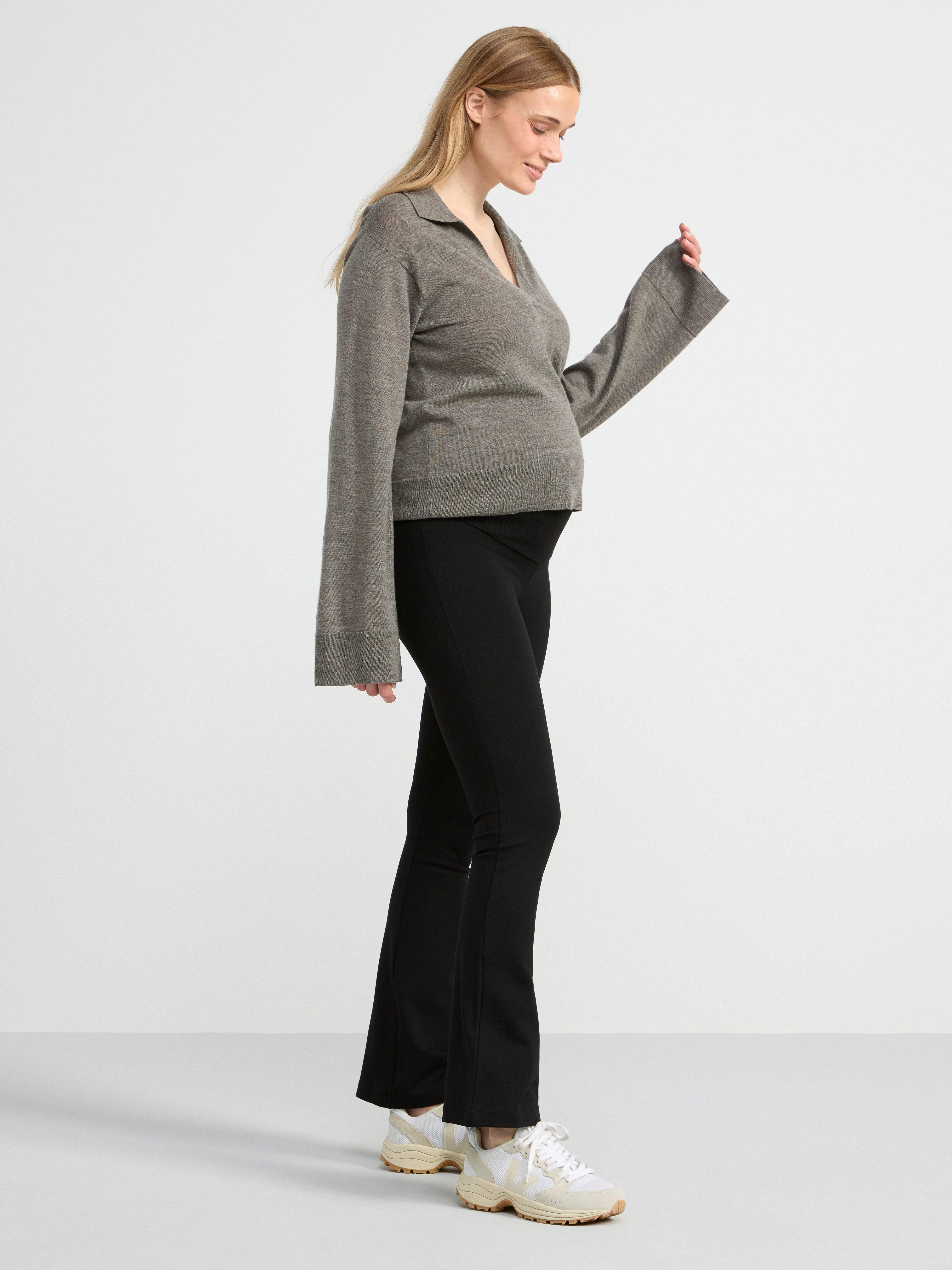 MOM Flared punto leggings Black