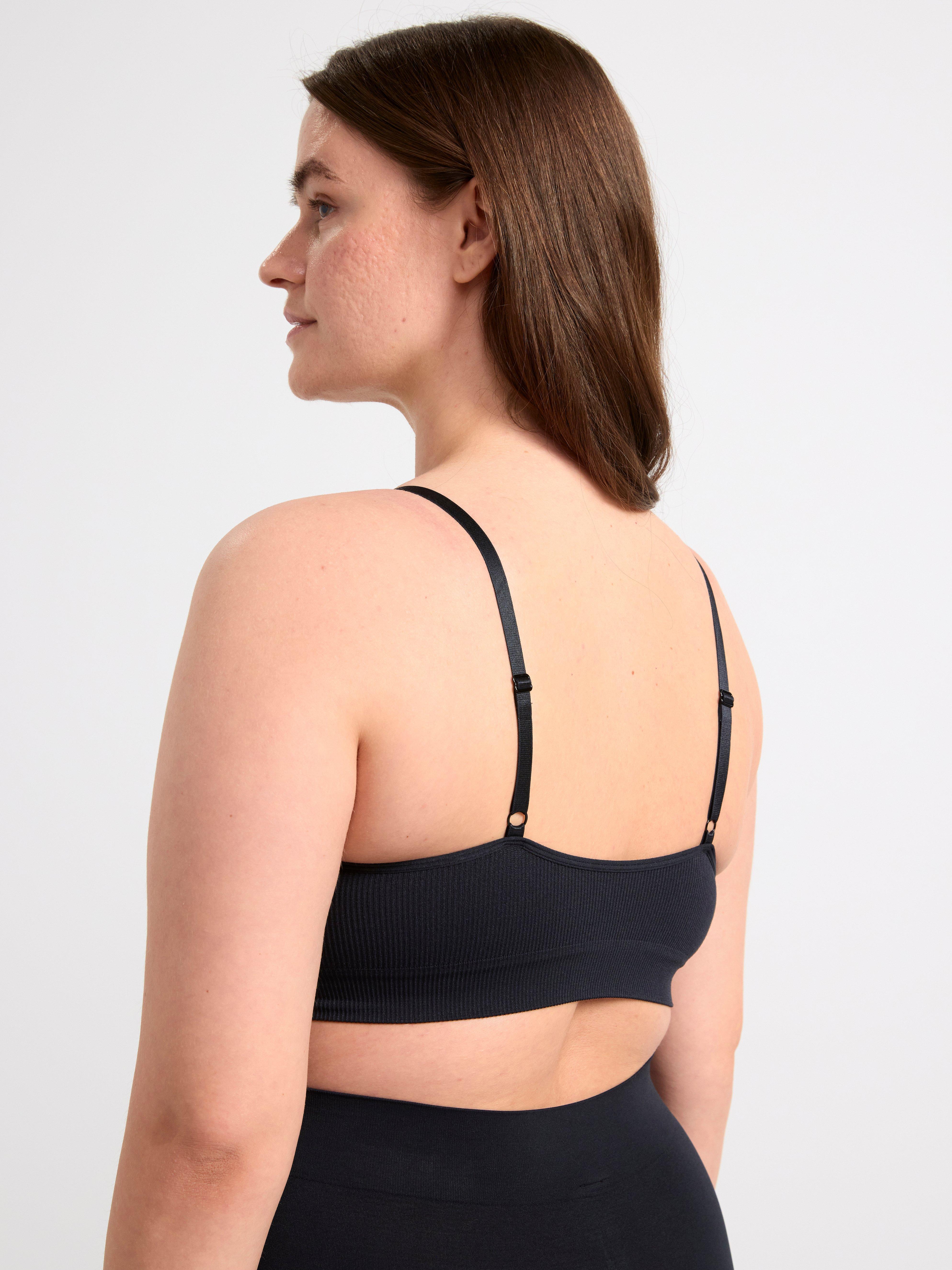 Seamless push-up bra Black