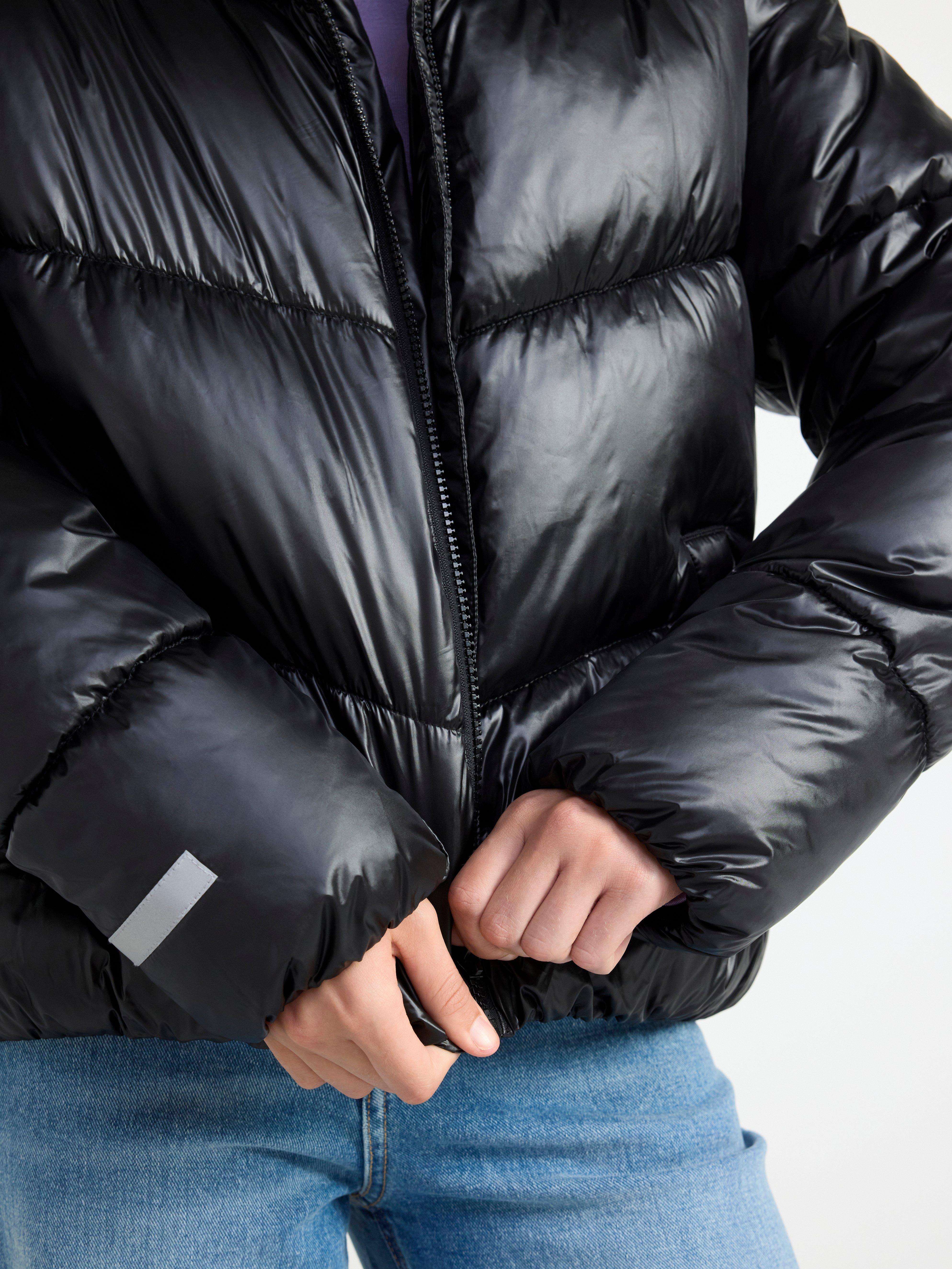 Water repellent puffer jacket Black