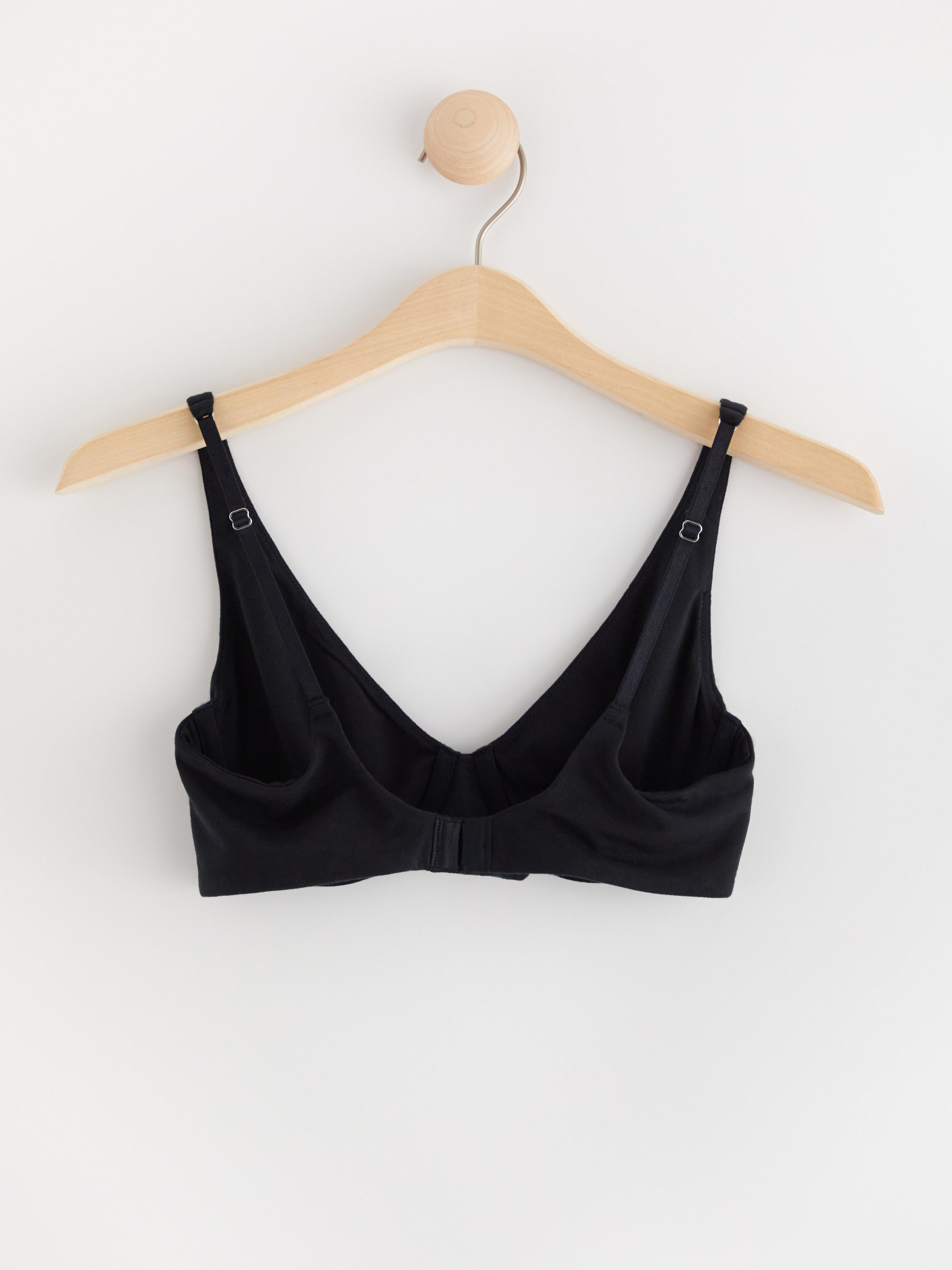 Unpadded underwire bra Black