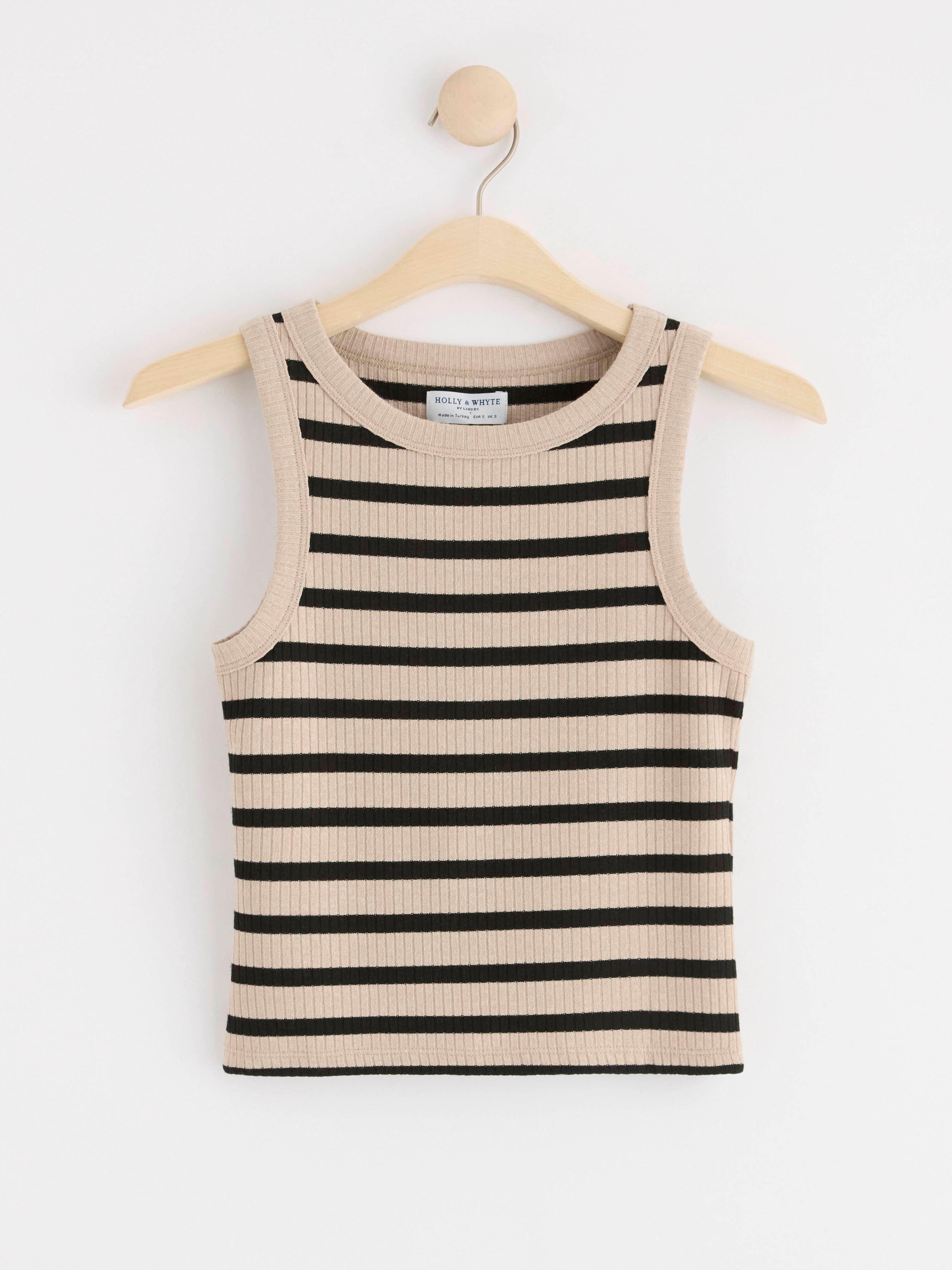 Fitted tank top Black