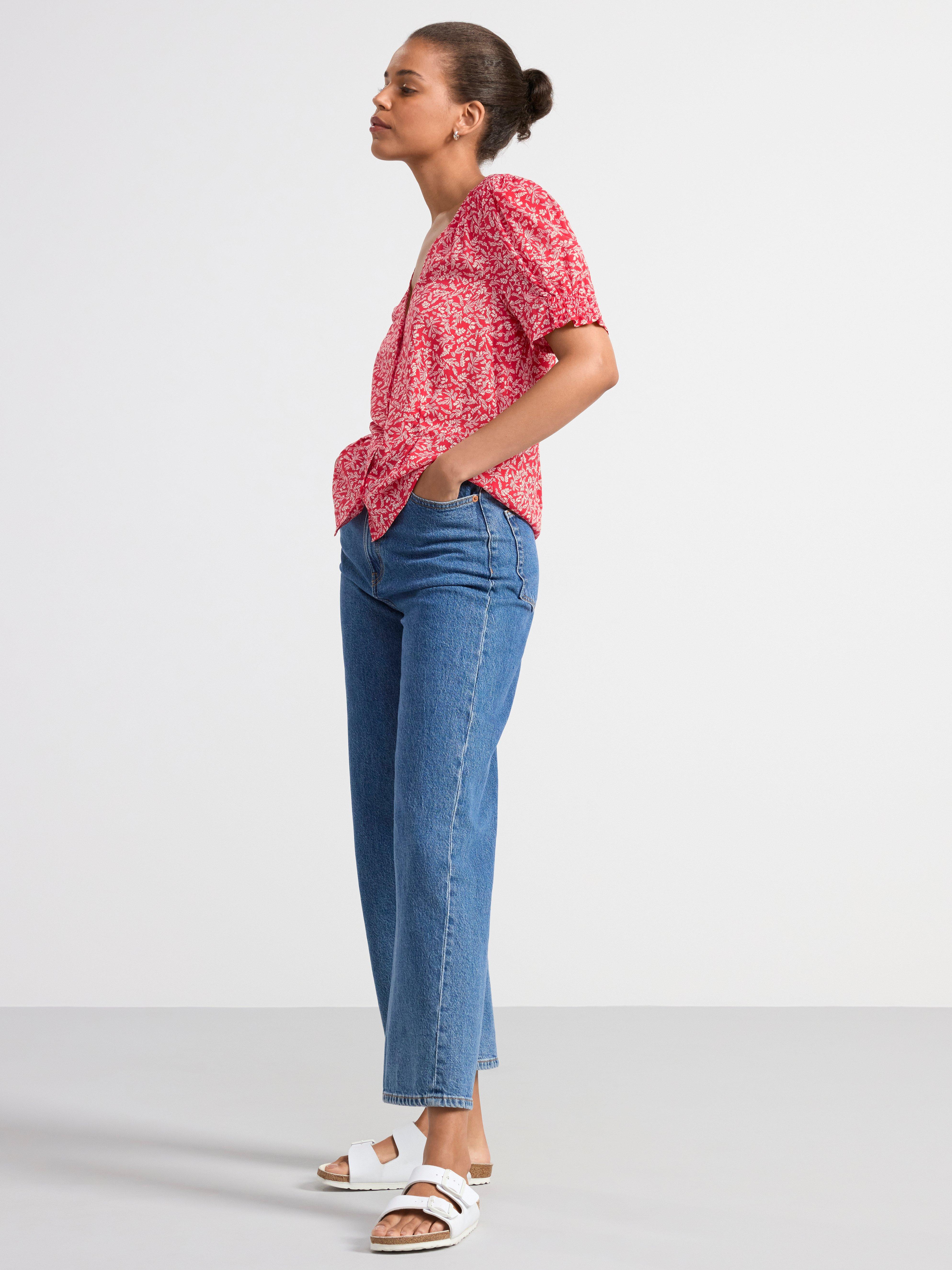 Short sleeve blouse Red