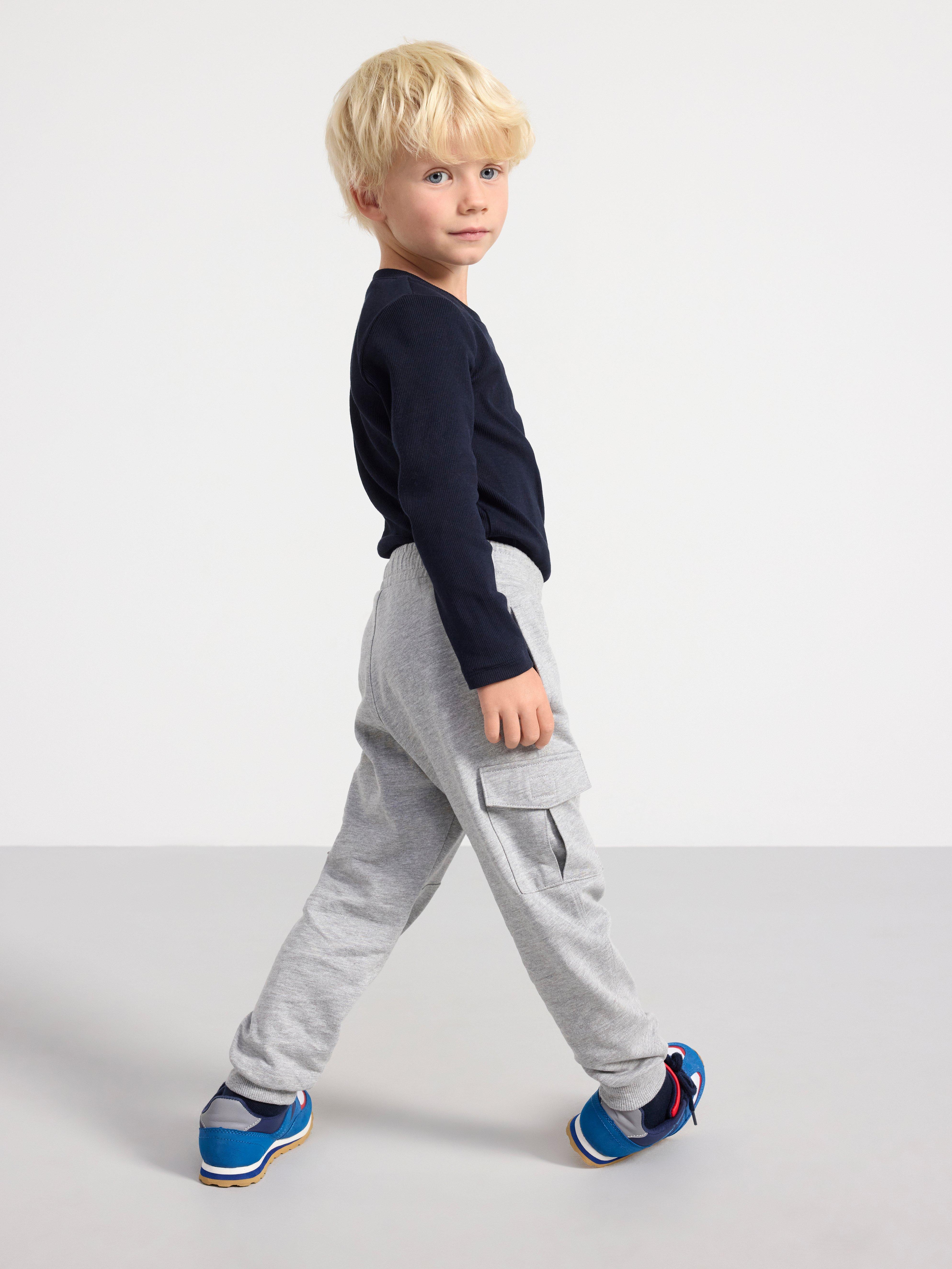 Joggers with brushed inside Grey Melange