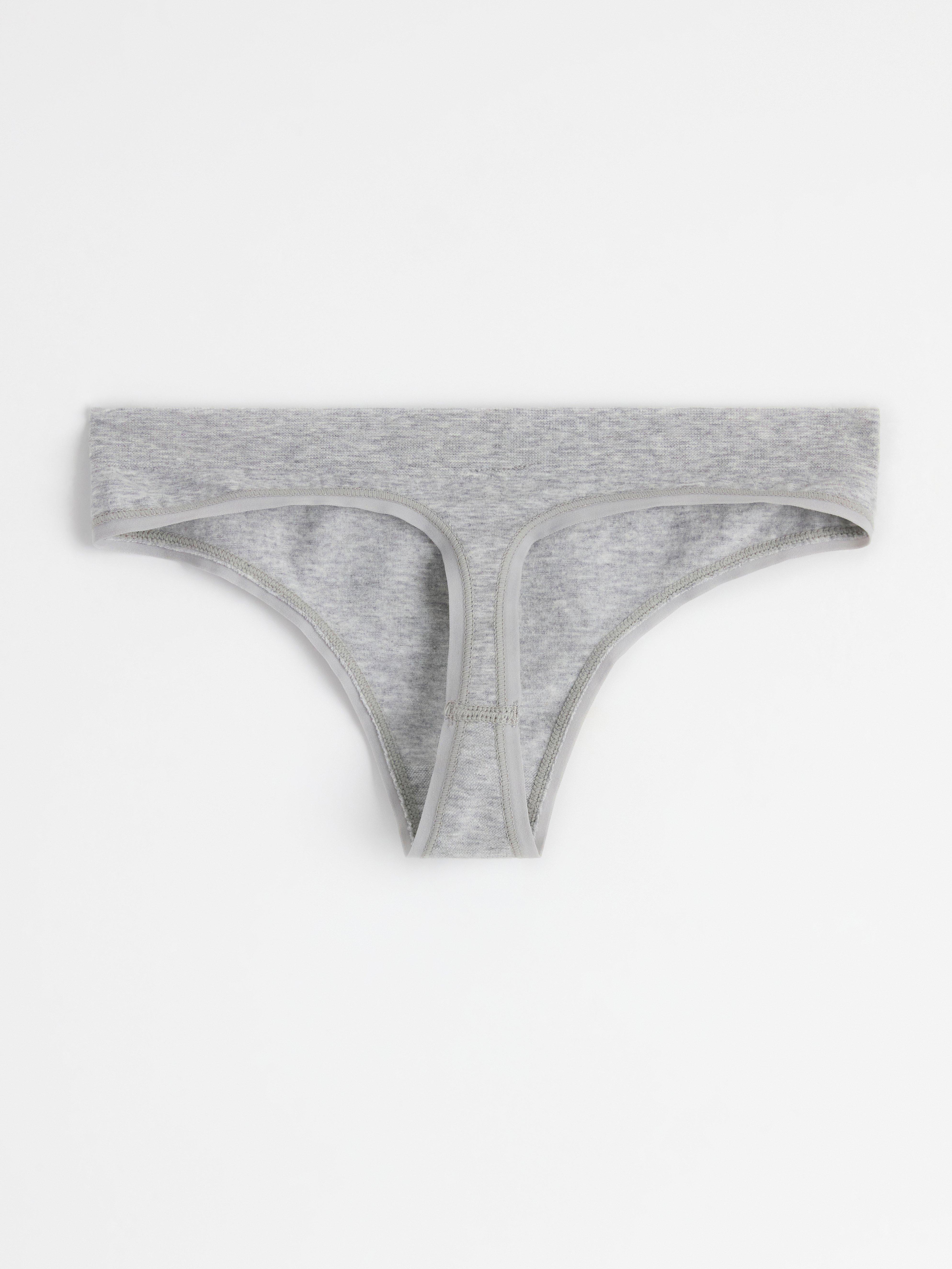 Thong Regular in Tencel® Blend Light Grey Melange