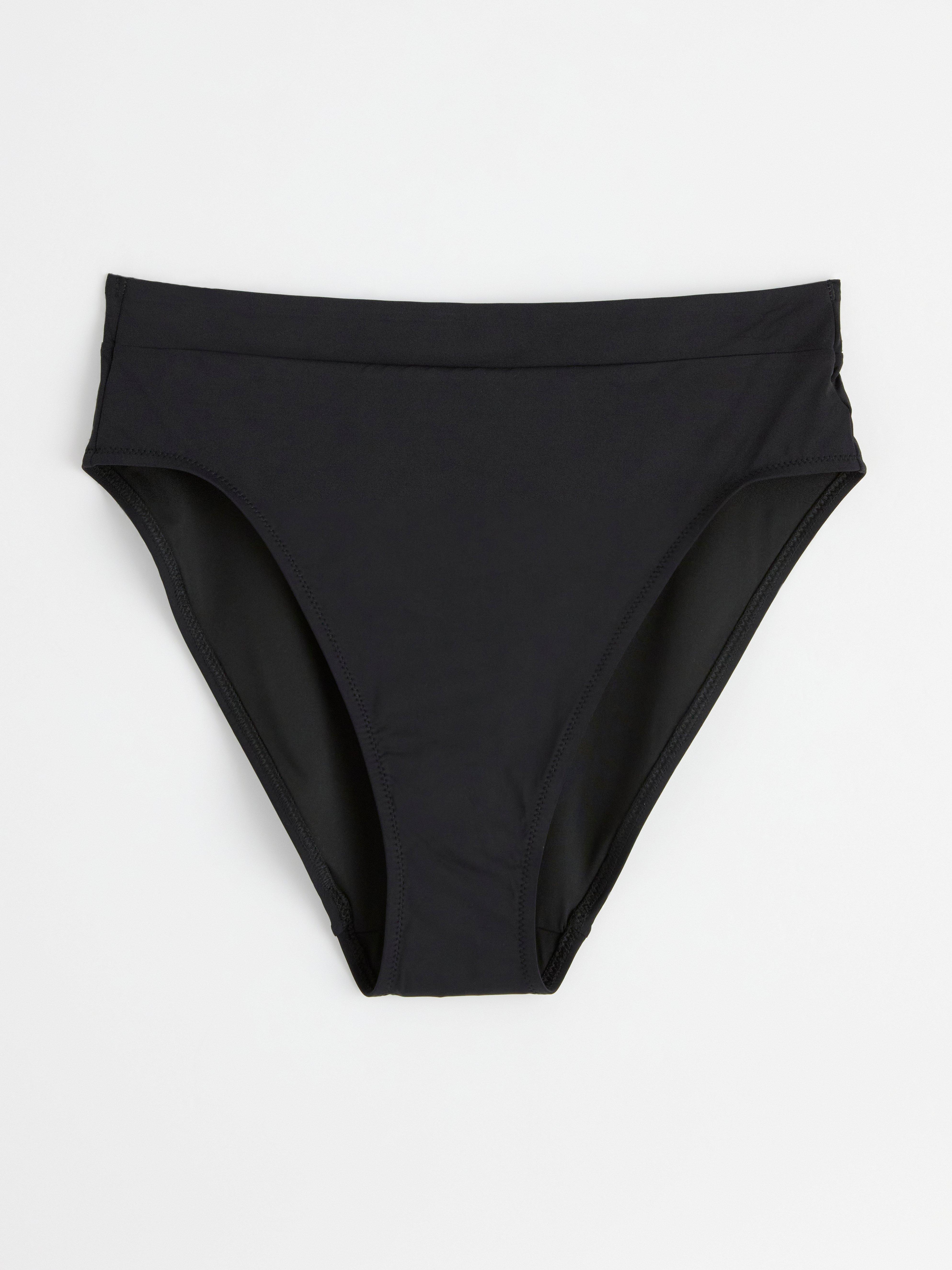 High waist bikini briefs Black