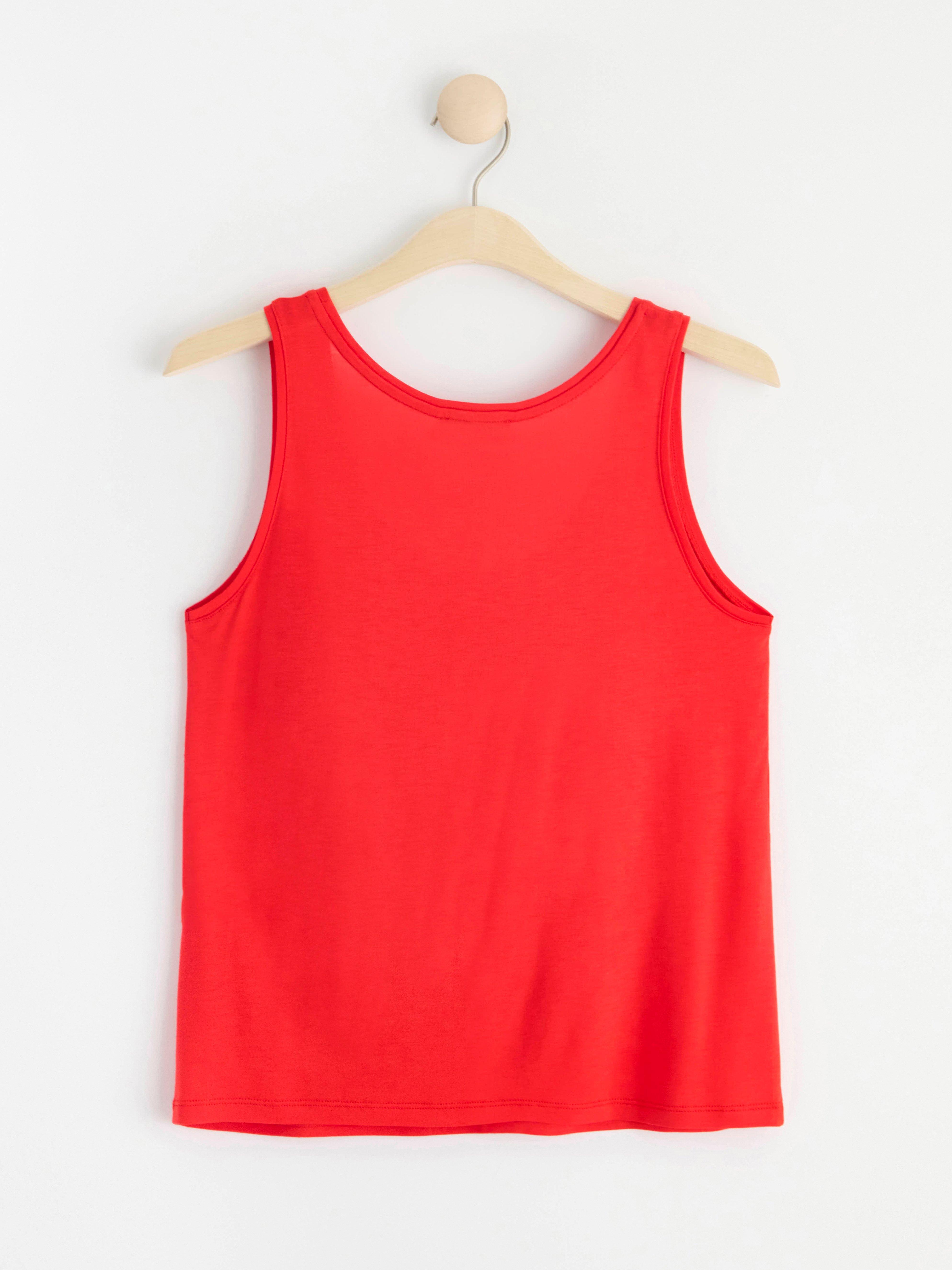Viscose tank top Strong Red
