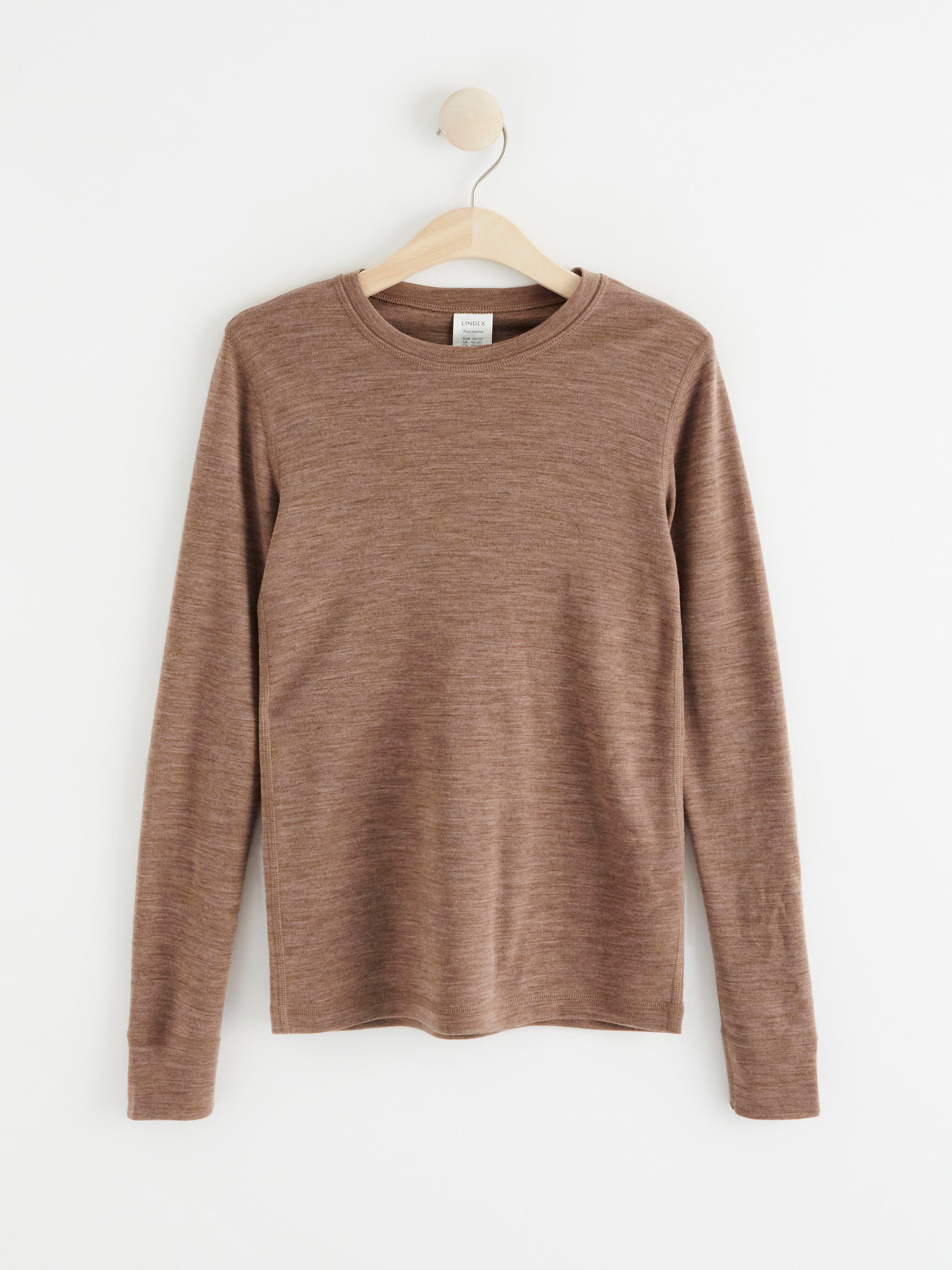Merino wool top Brown Melange