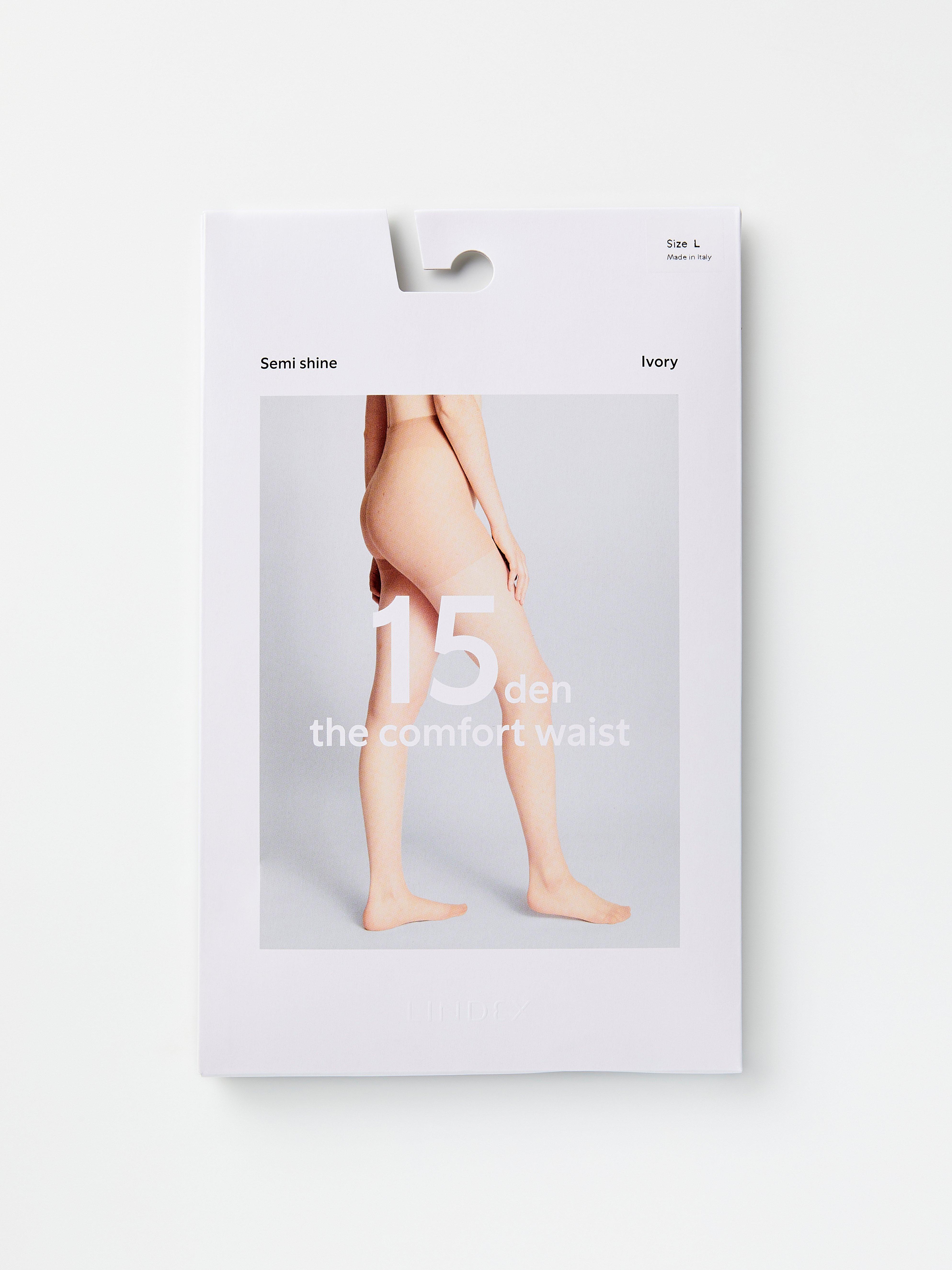 Comfort waist semi shine tights 15 denier Ivory