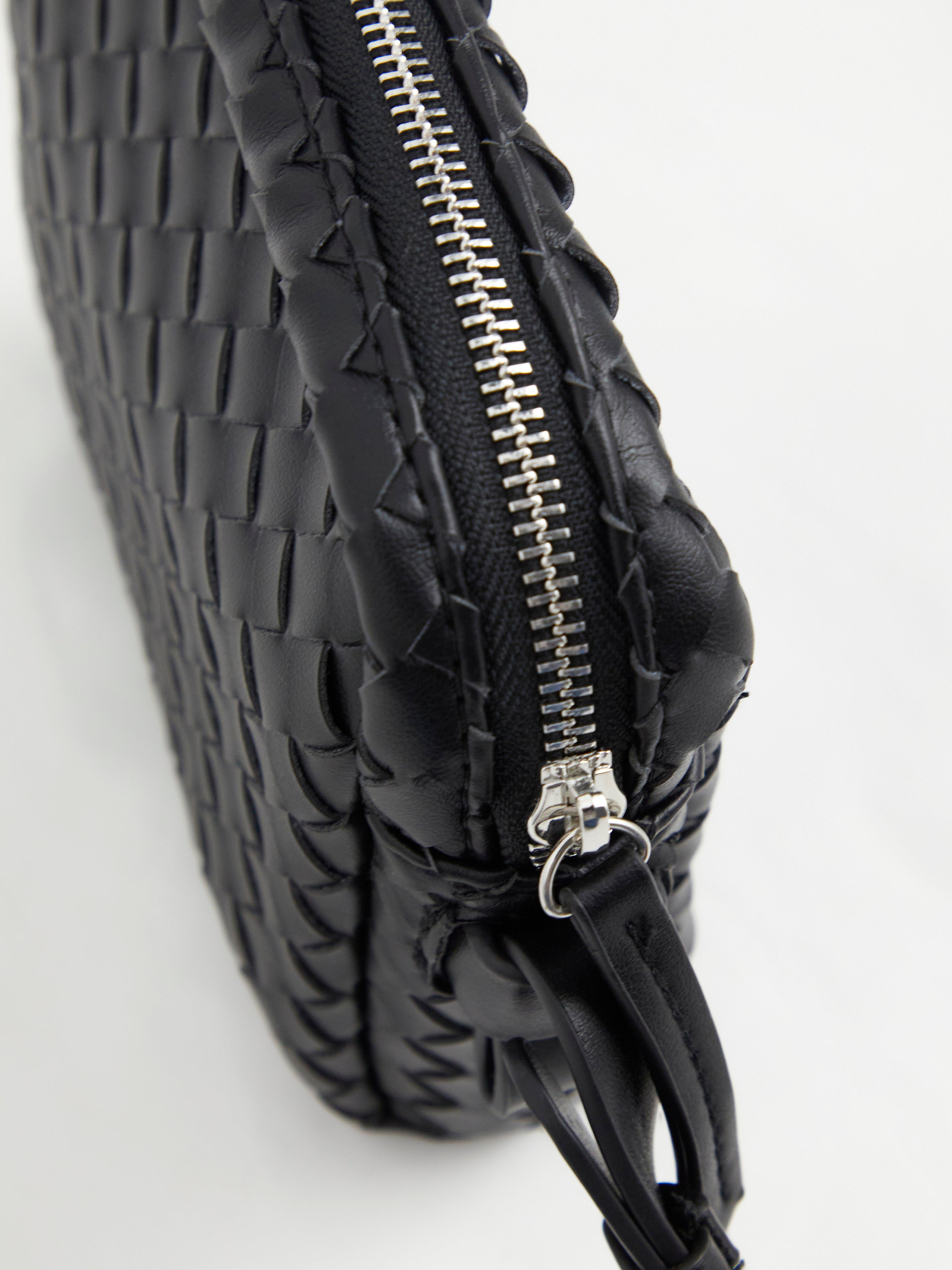 Braided shoulder bag Black