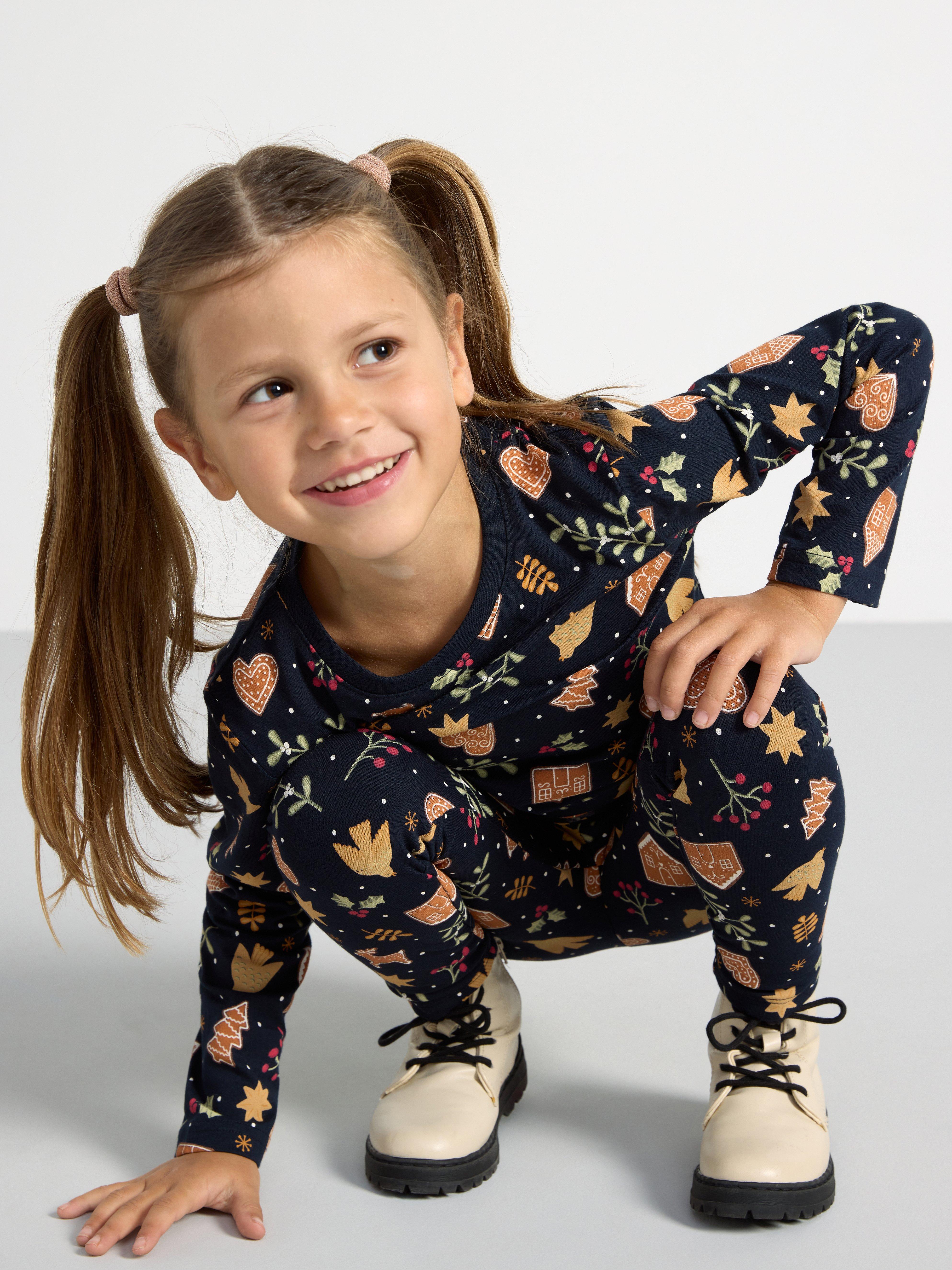 Long sleeve top with gingerbread Dark Navy