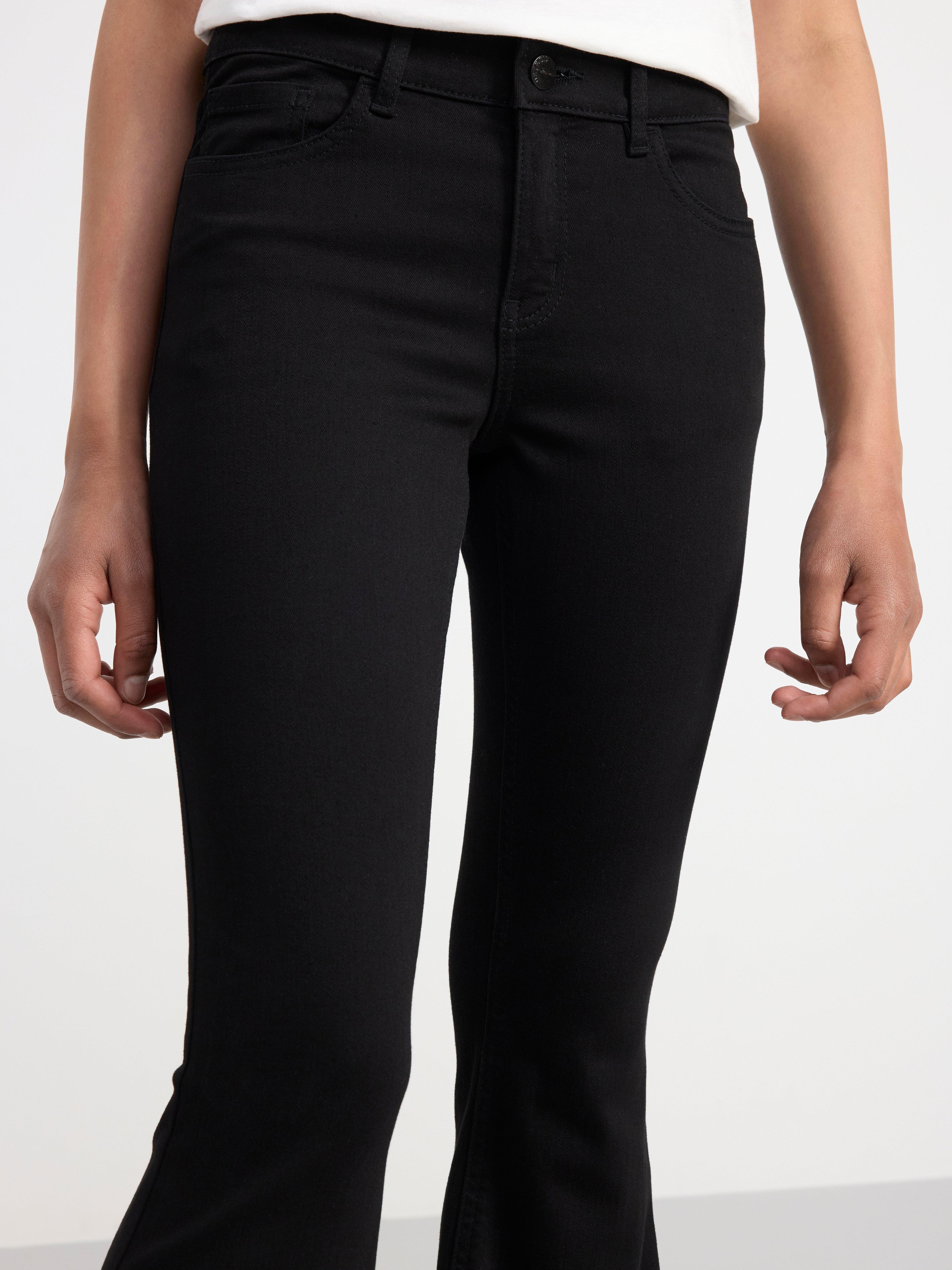 FREJA Flare super stretch regular waist jeans Black