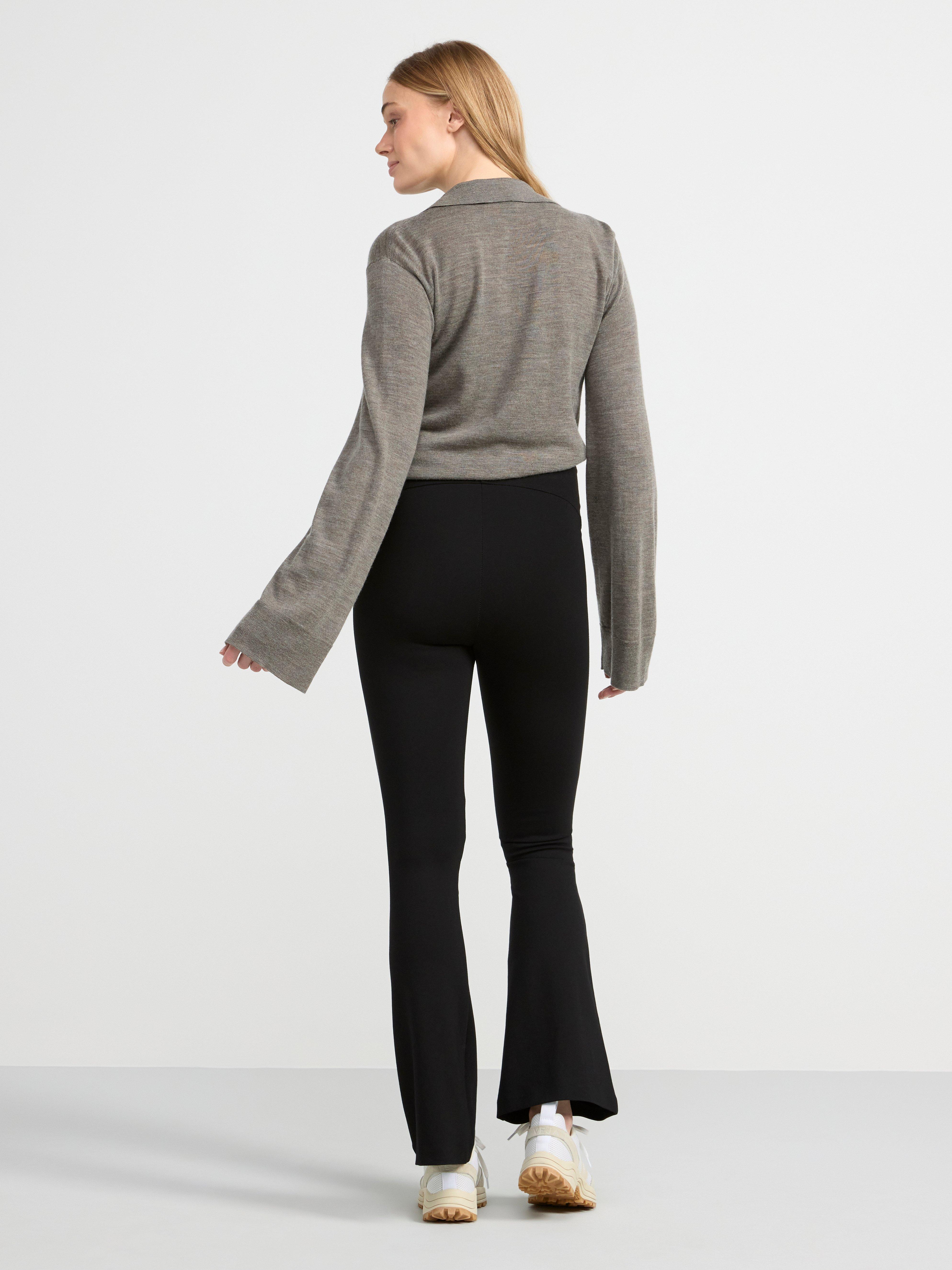 MOM Flared punto leggings Black