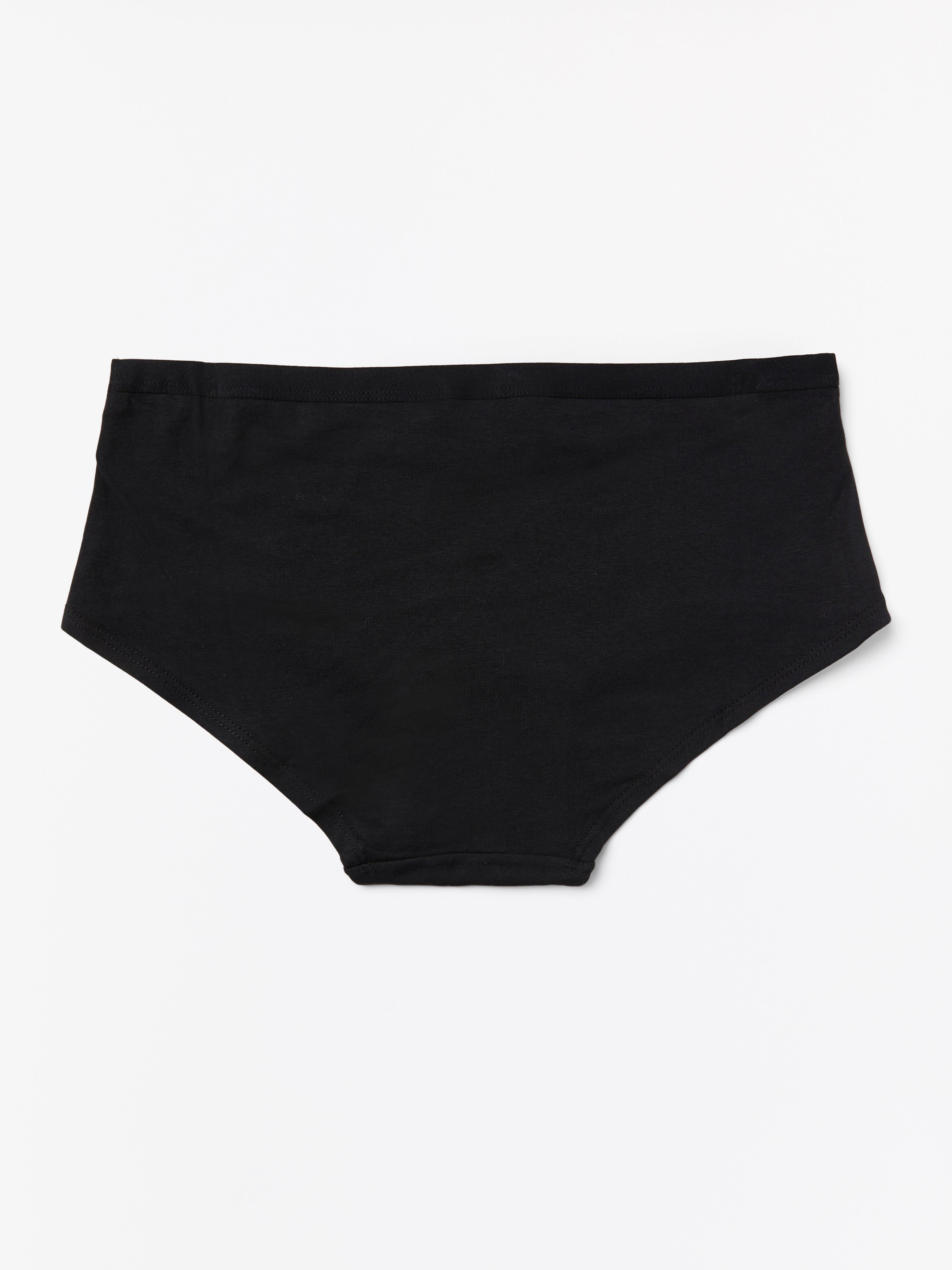Regular waist cotton brief Black