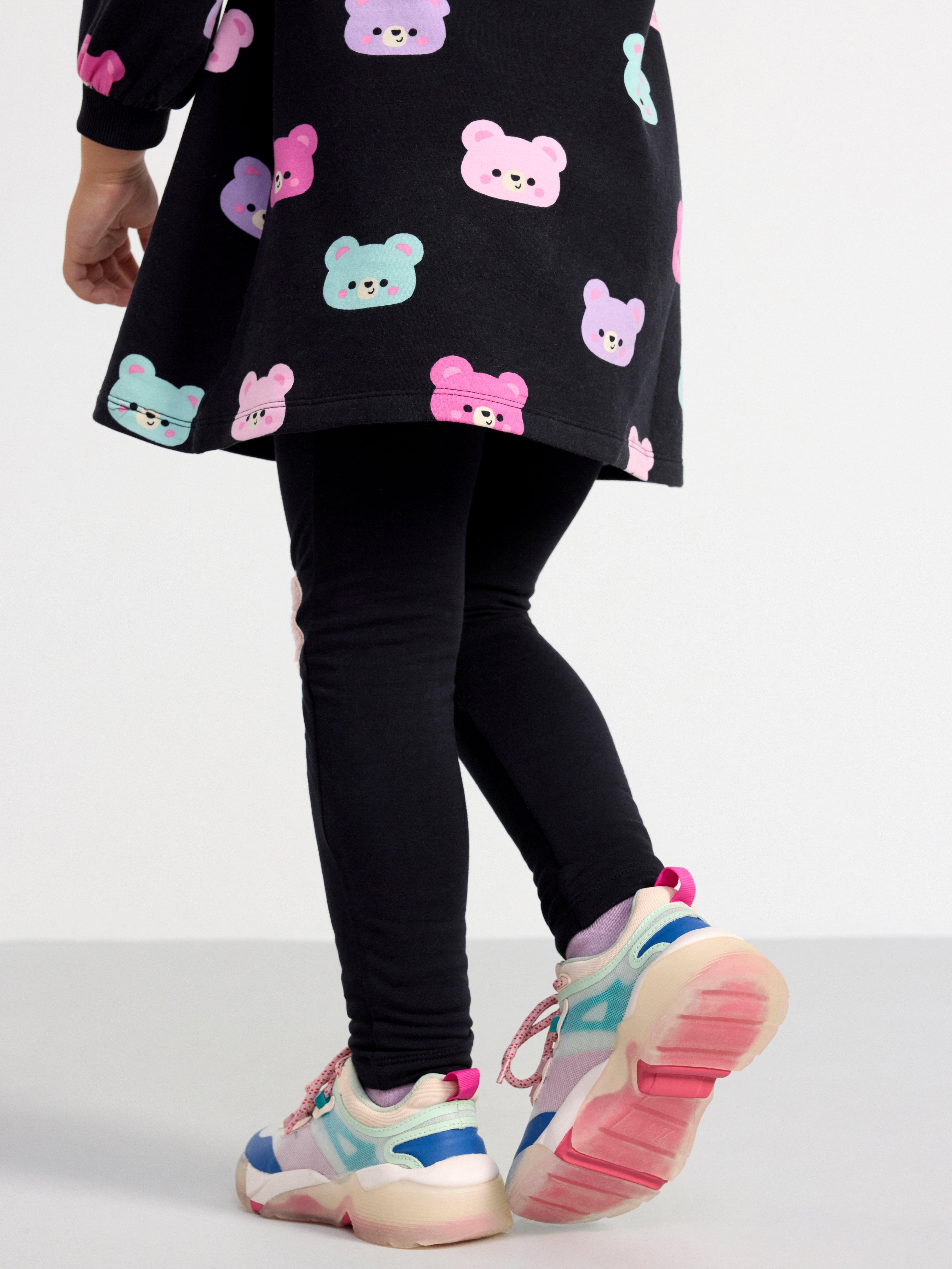 Leggings with applique Black