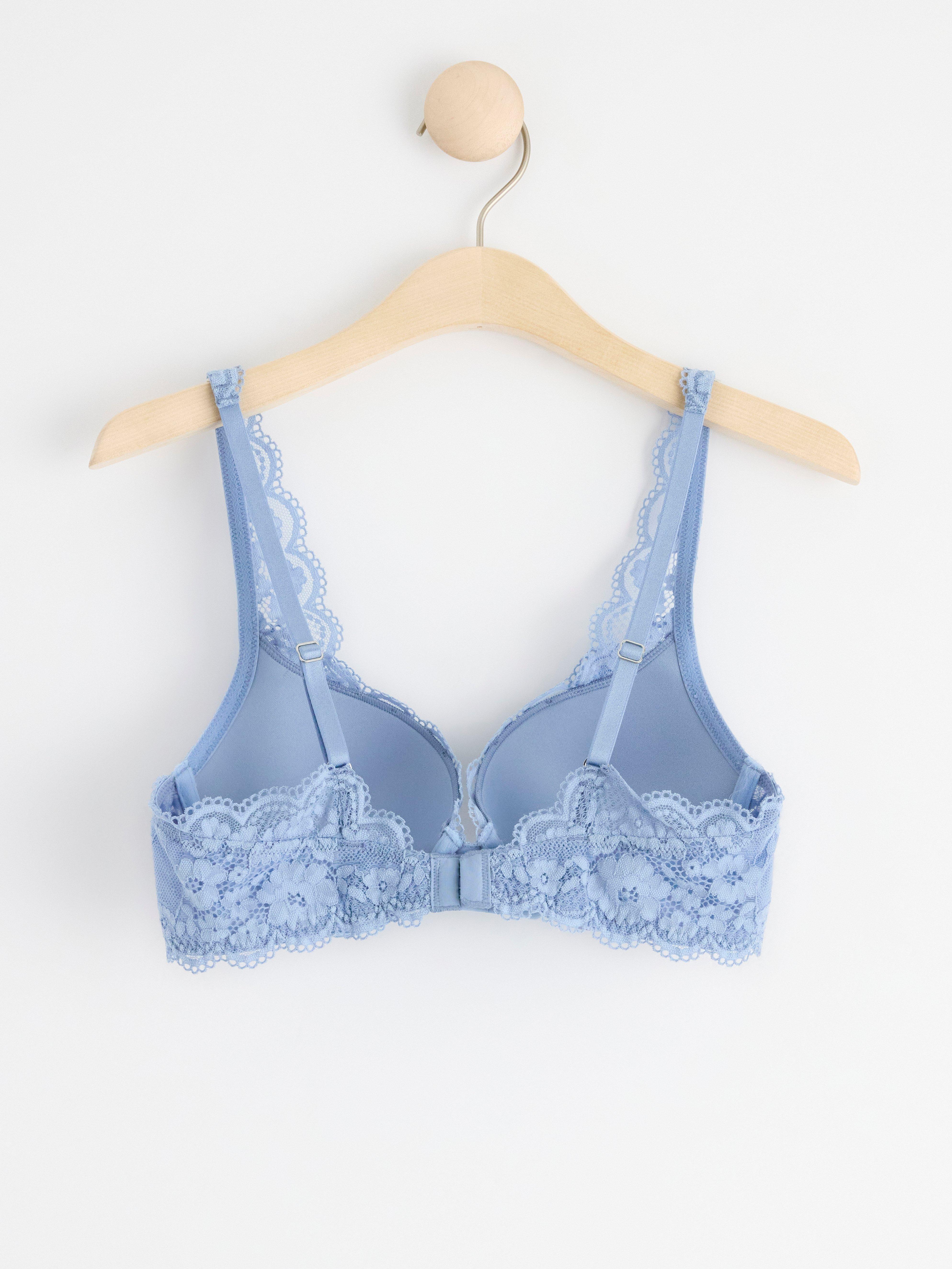 Malva push-up bra with lace Light Blue