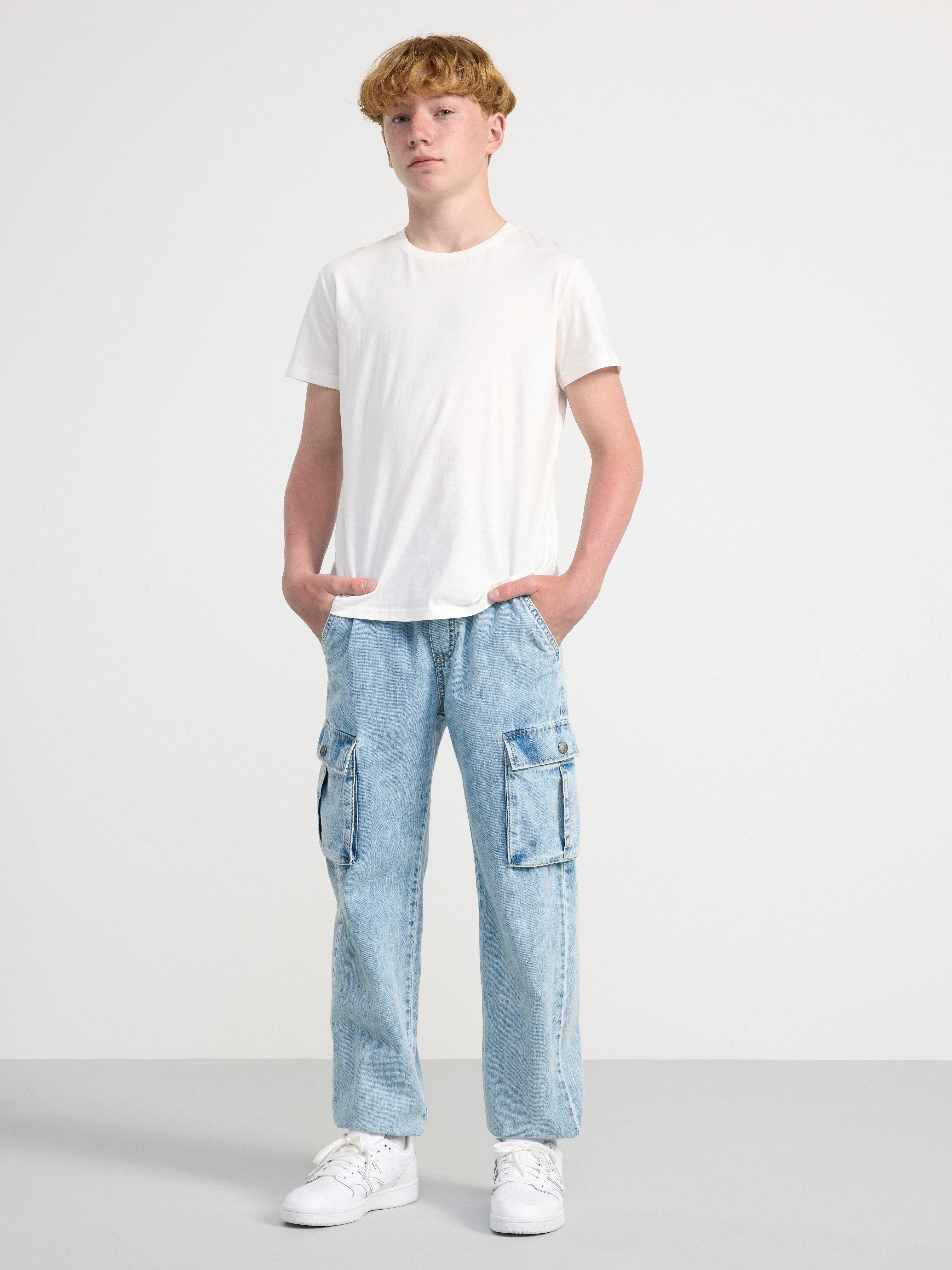 VILGOT Denim cargo trousers Light denim
