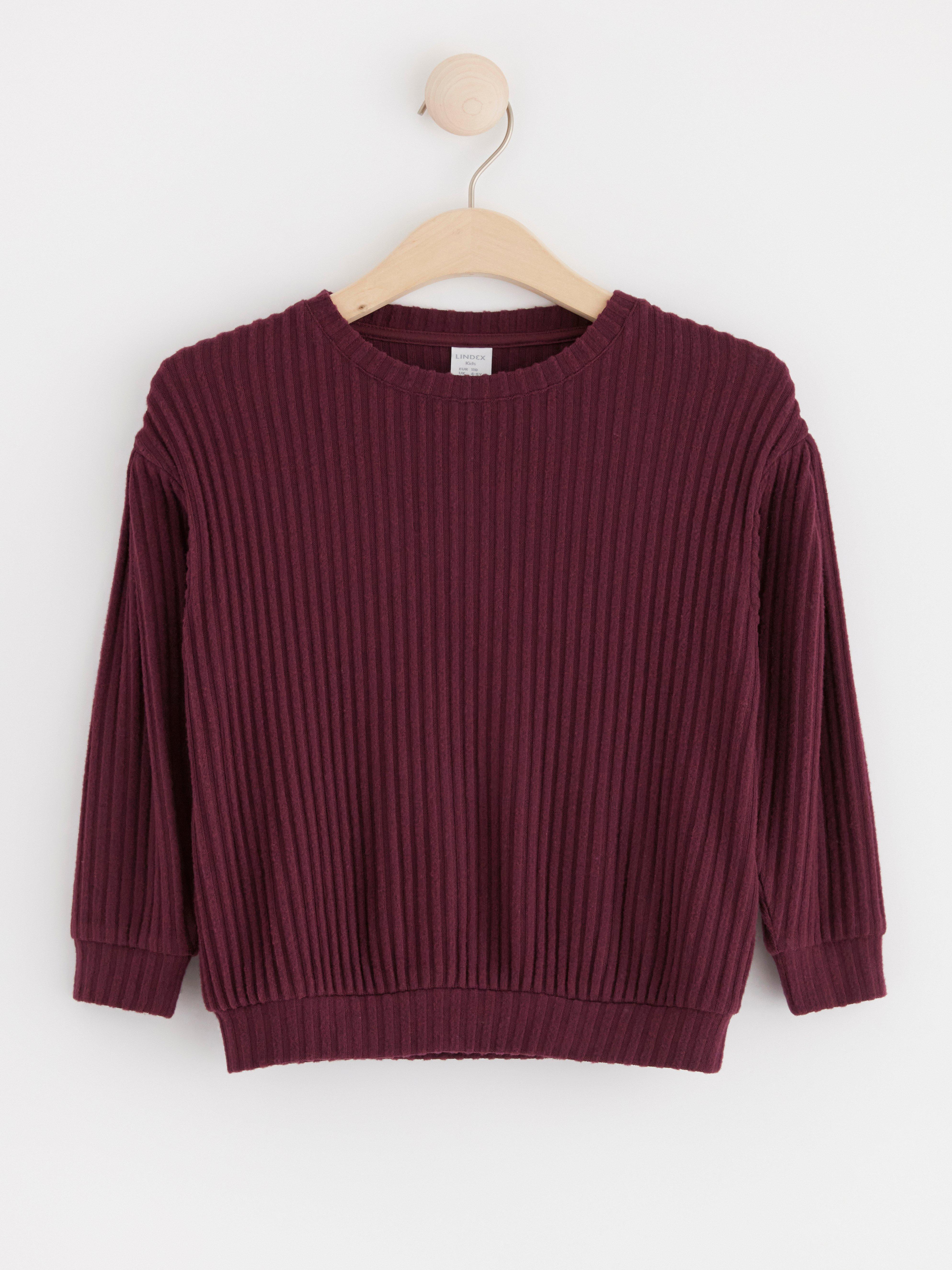 Ribbed long sleeve jumper Dark Lilac