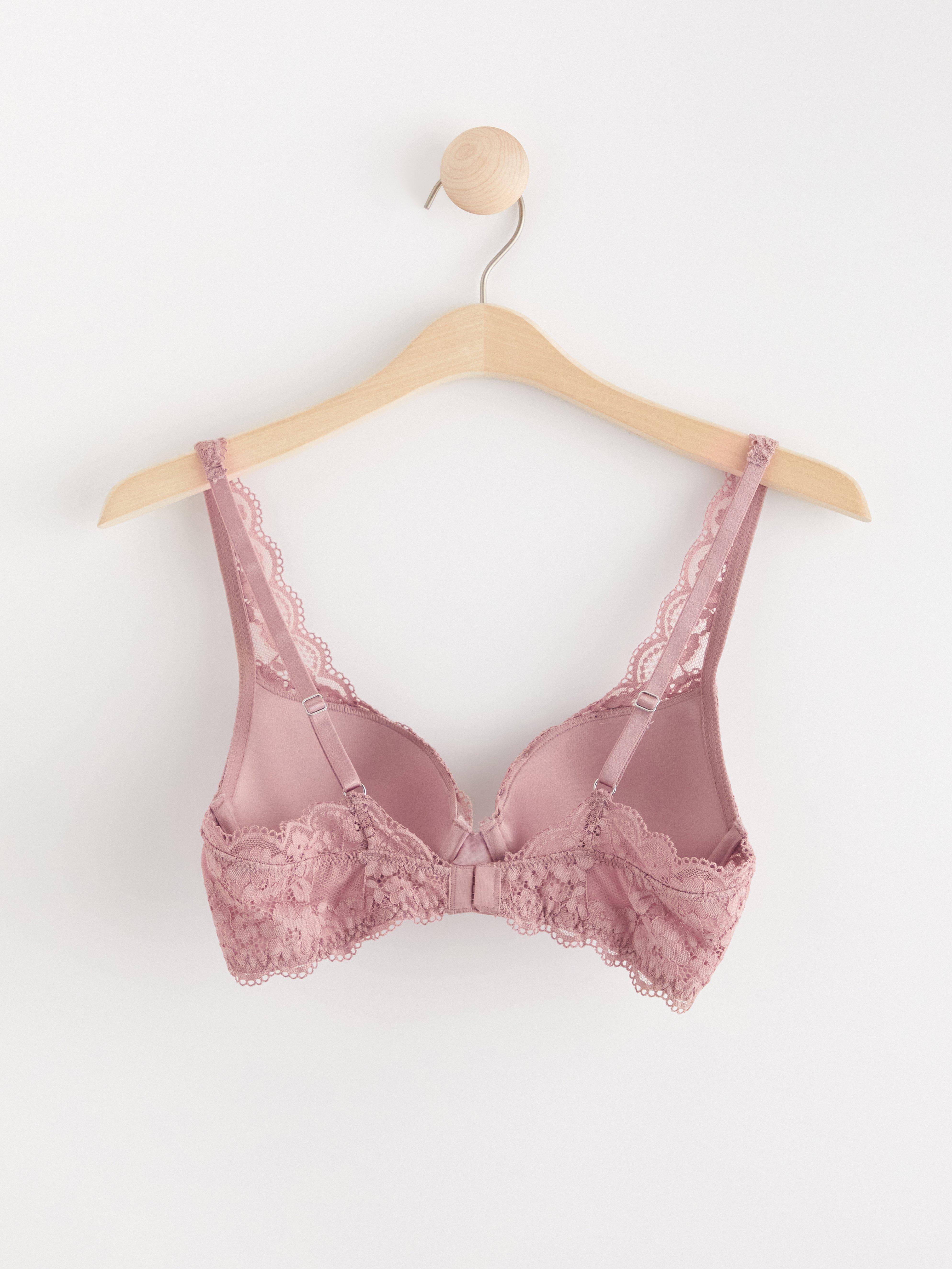 Malva push-up bra with lace Light Dusty Pink