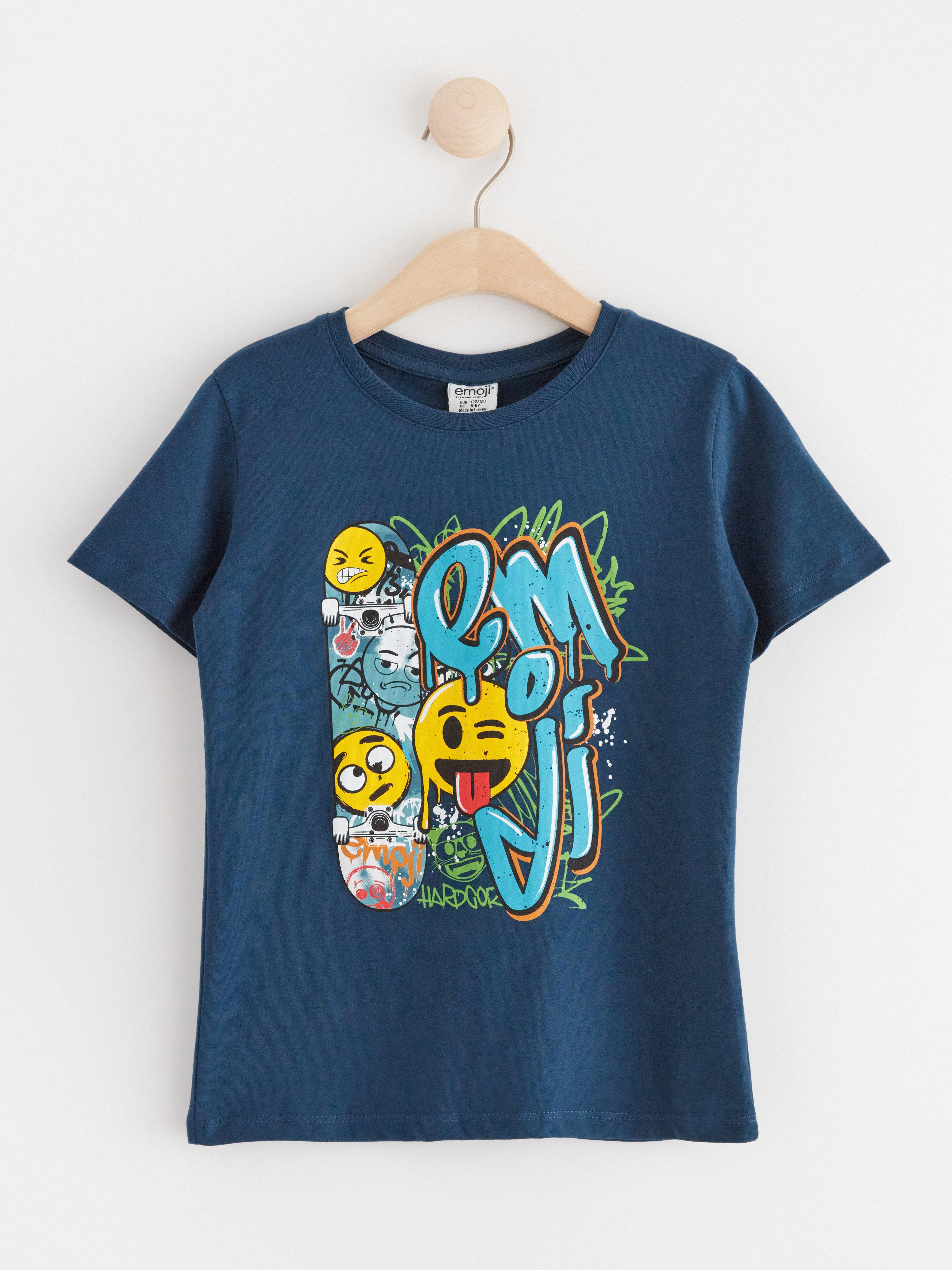 Emoji T-shirt Dk Dusty Blue