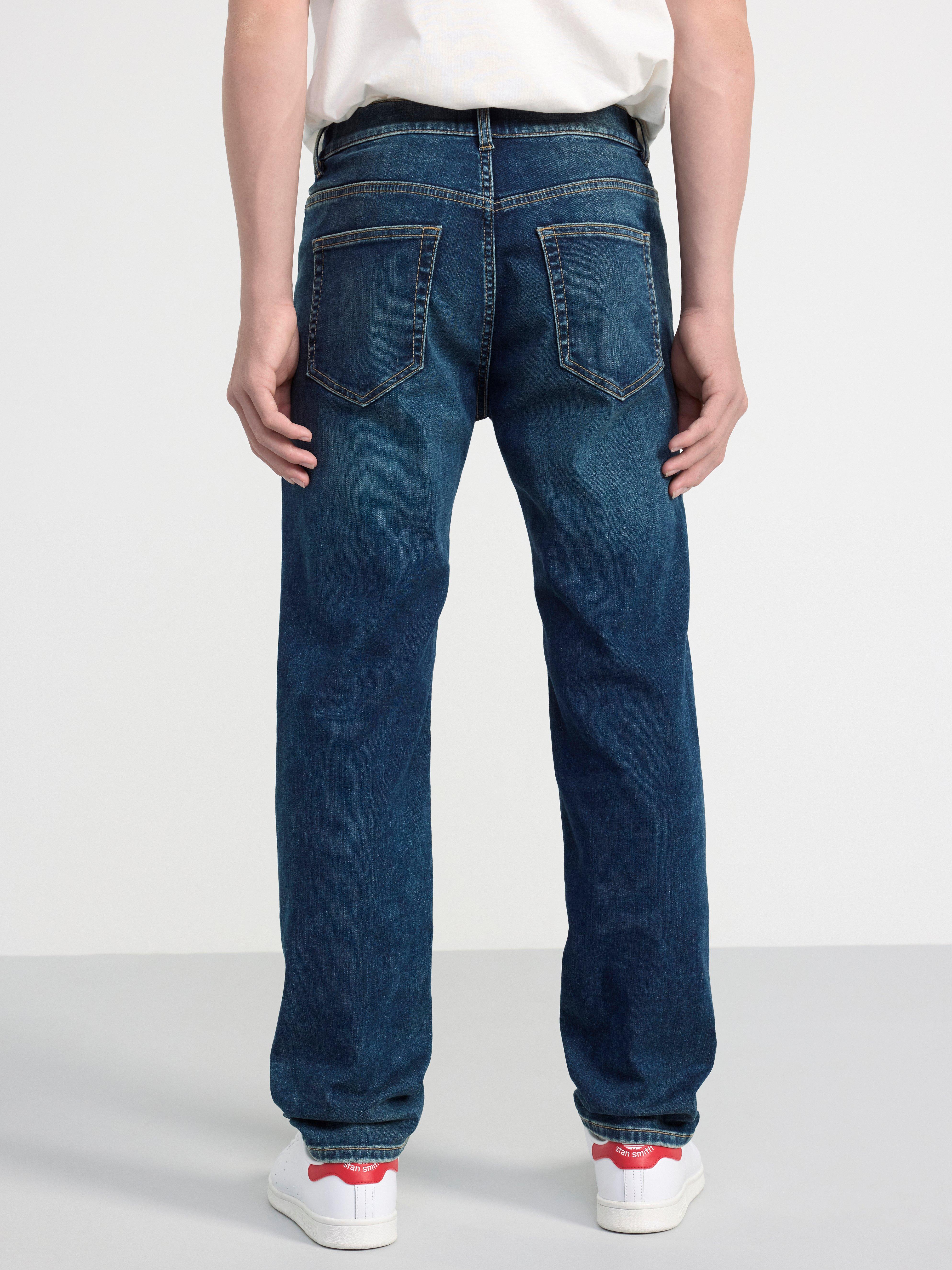 STAFFAN Straight regular waist jeans with brushed inside Denim