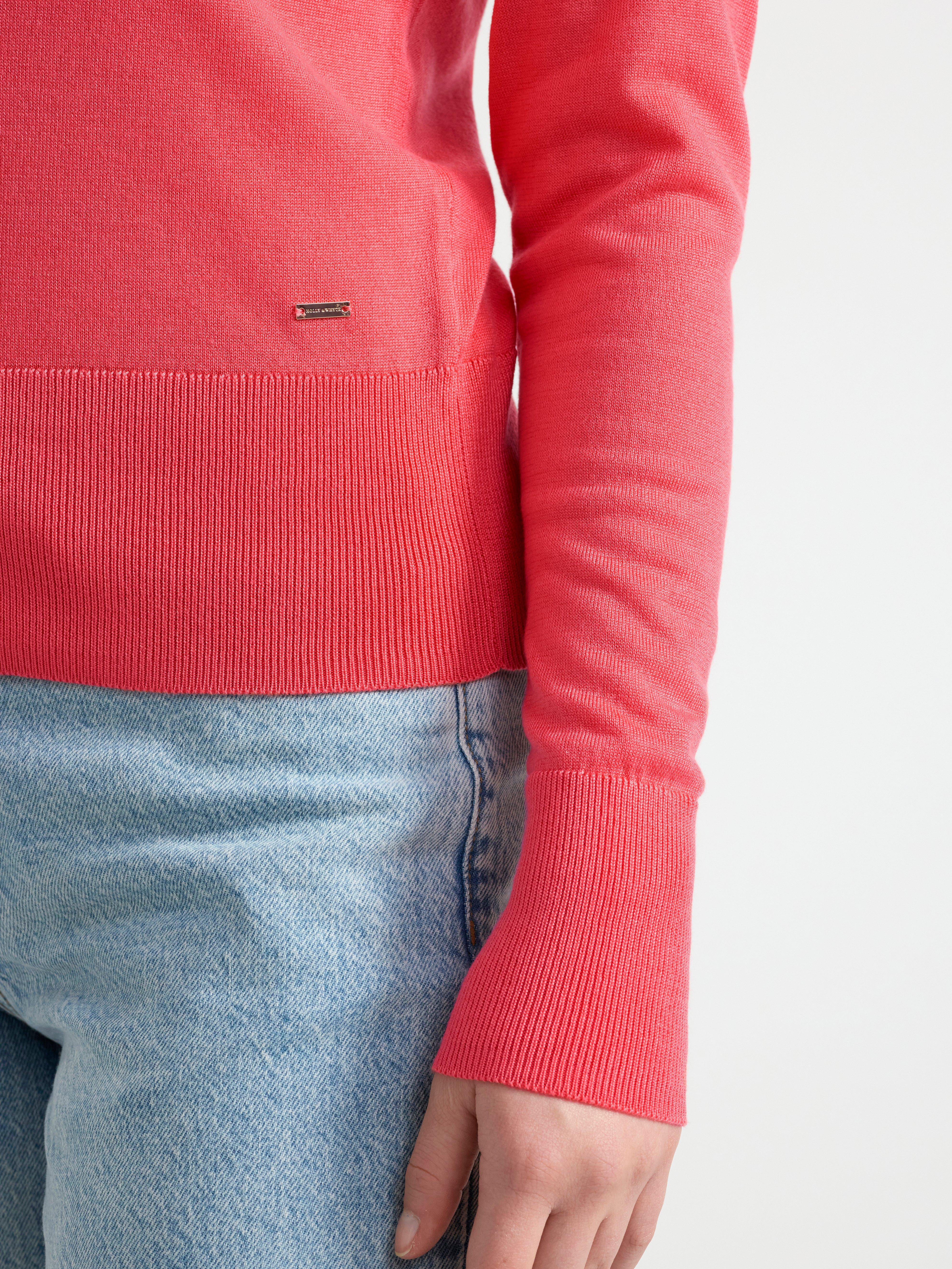 Fine-knit cardigan Dark Pink
