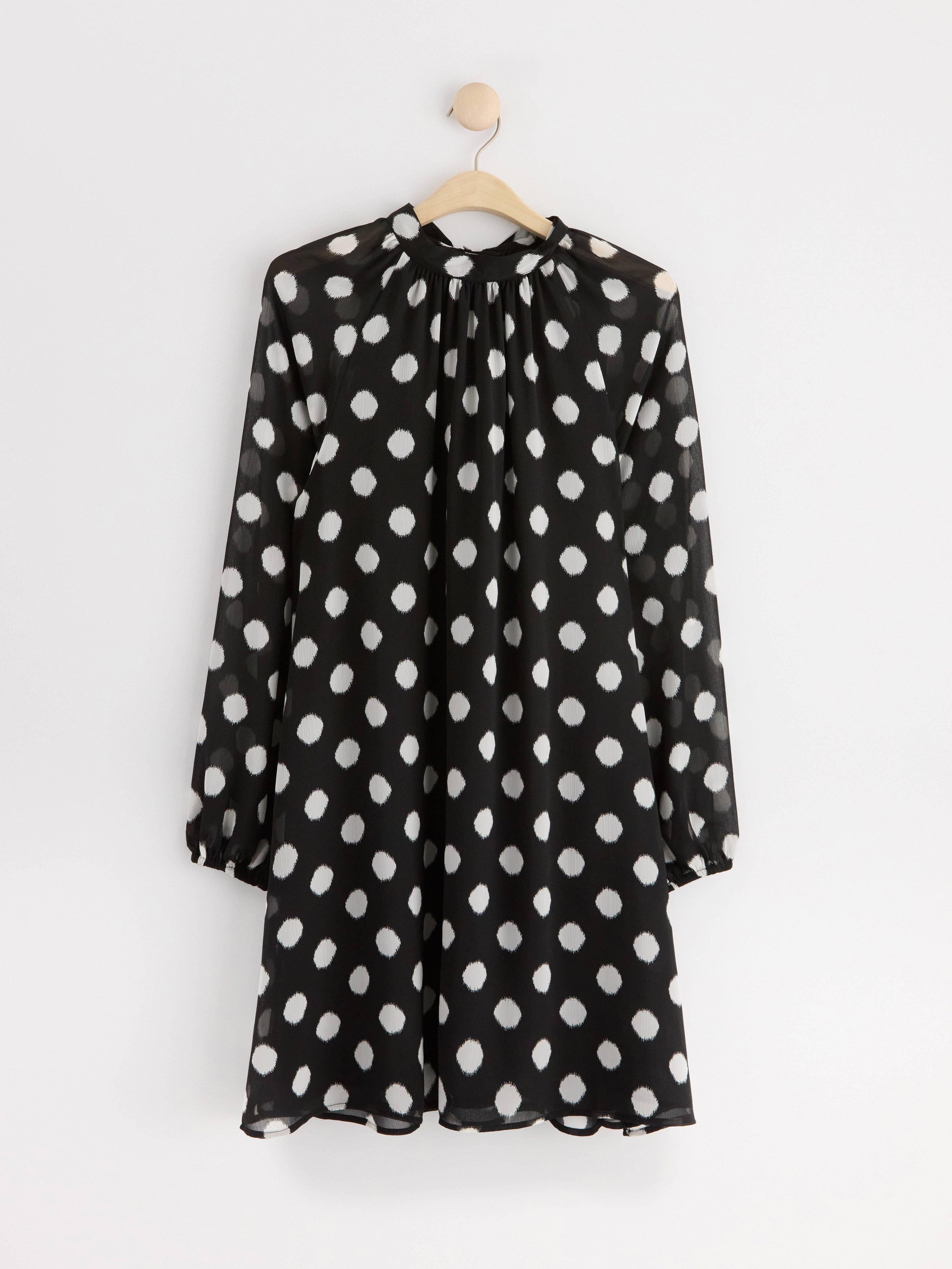 Long sleeve mini dress Black