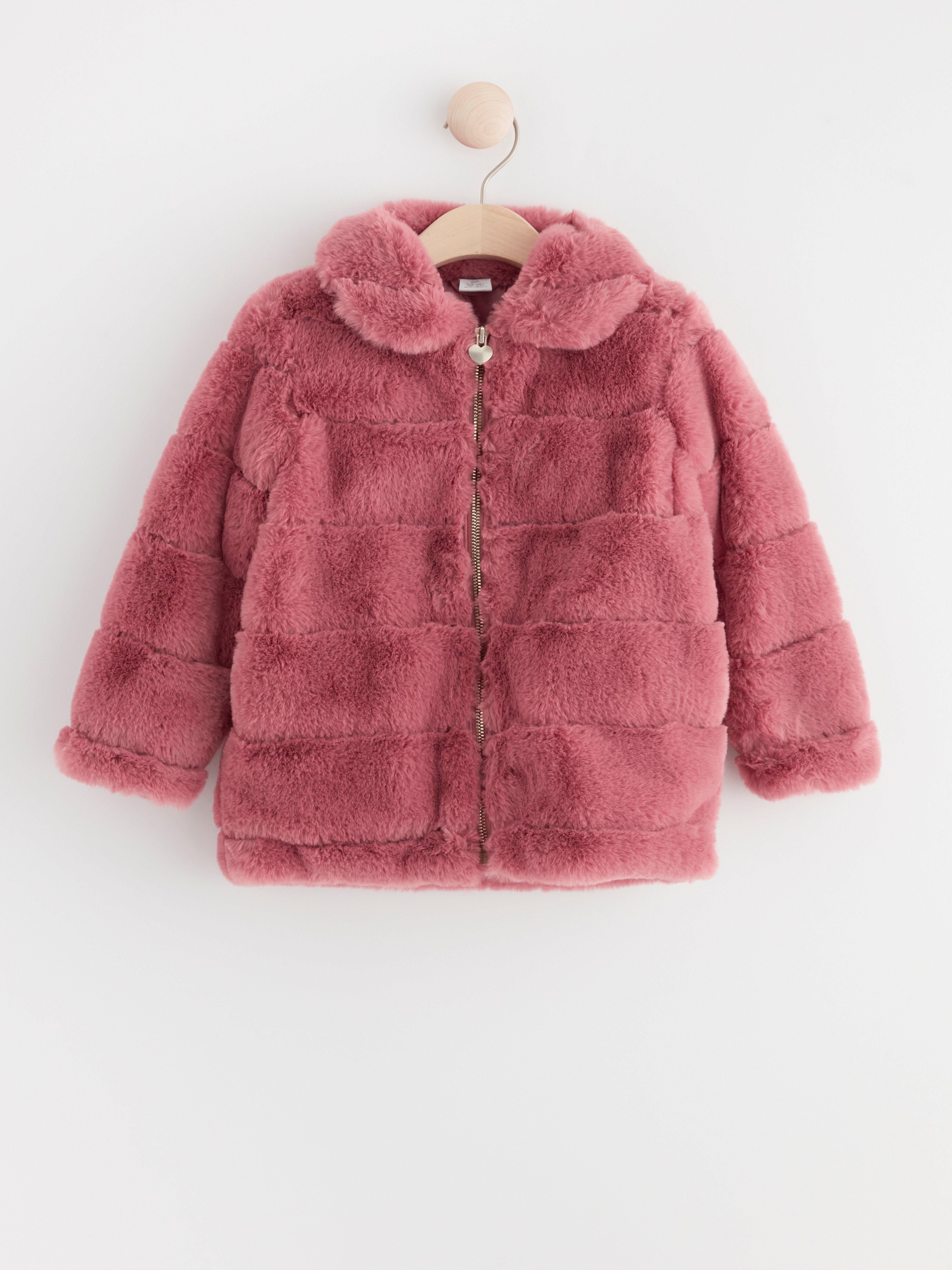 Faux fur jacket Dusty Pink