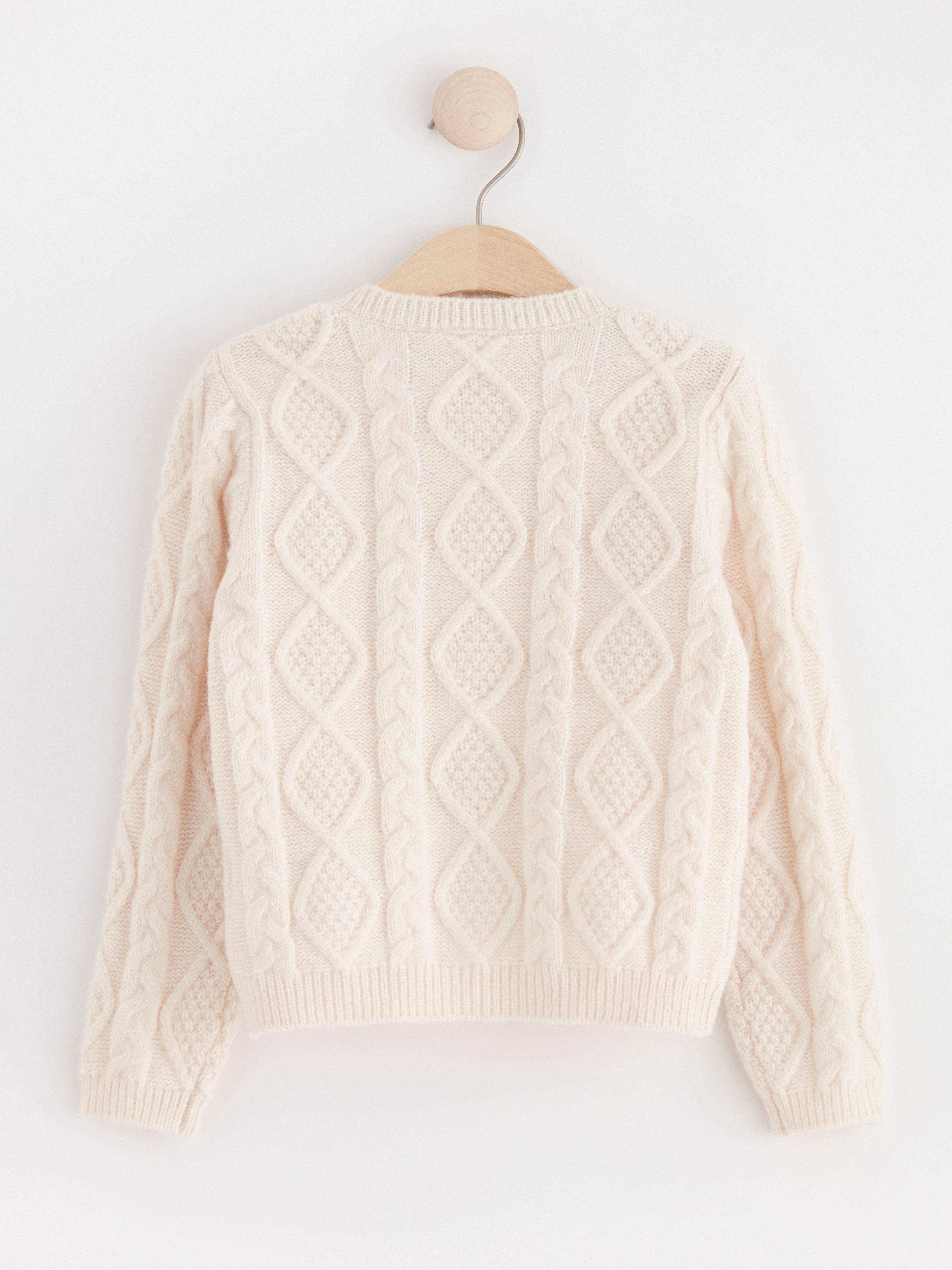 Cardigan cable knit Light Beige
