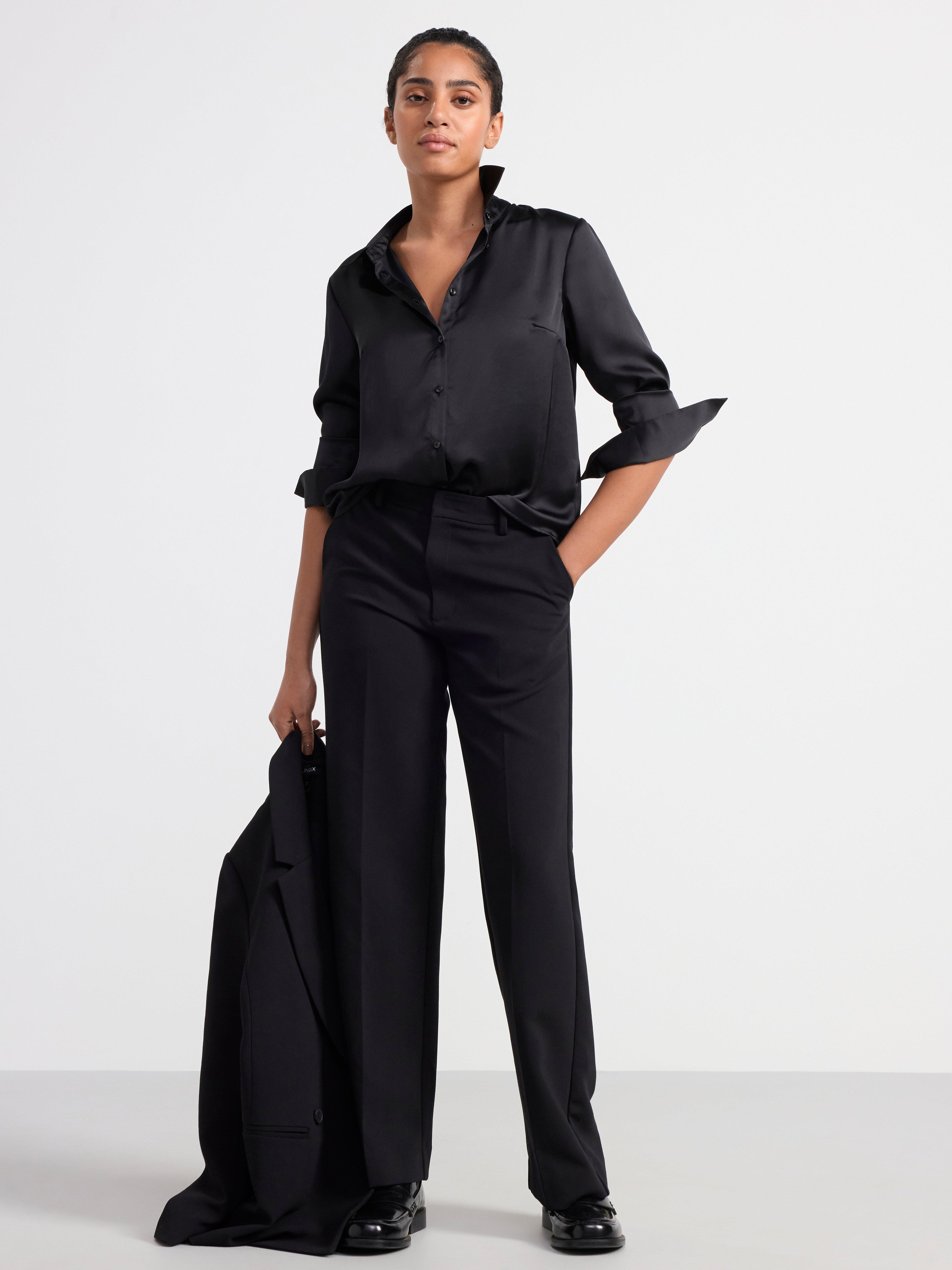 Satin shirt Black