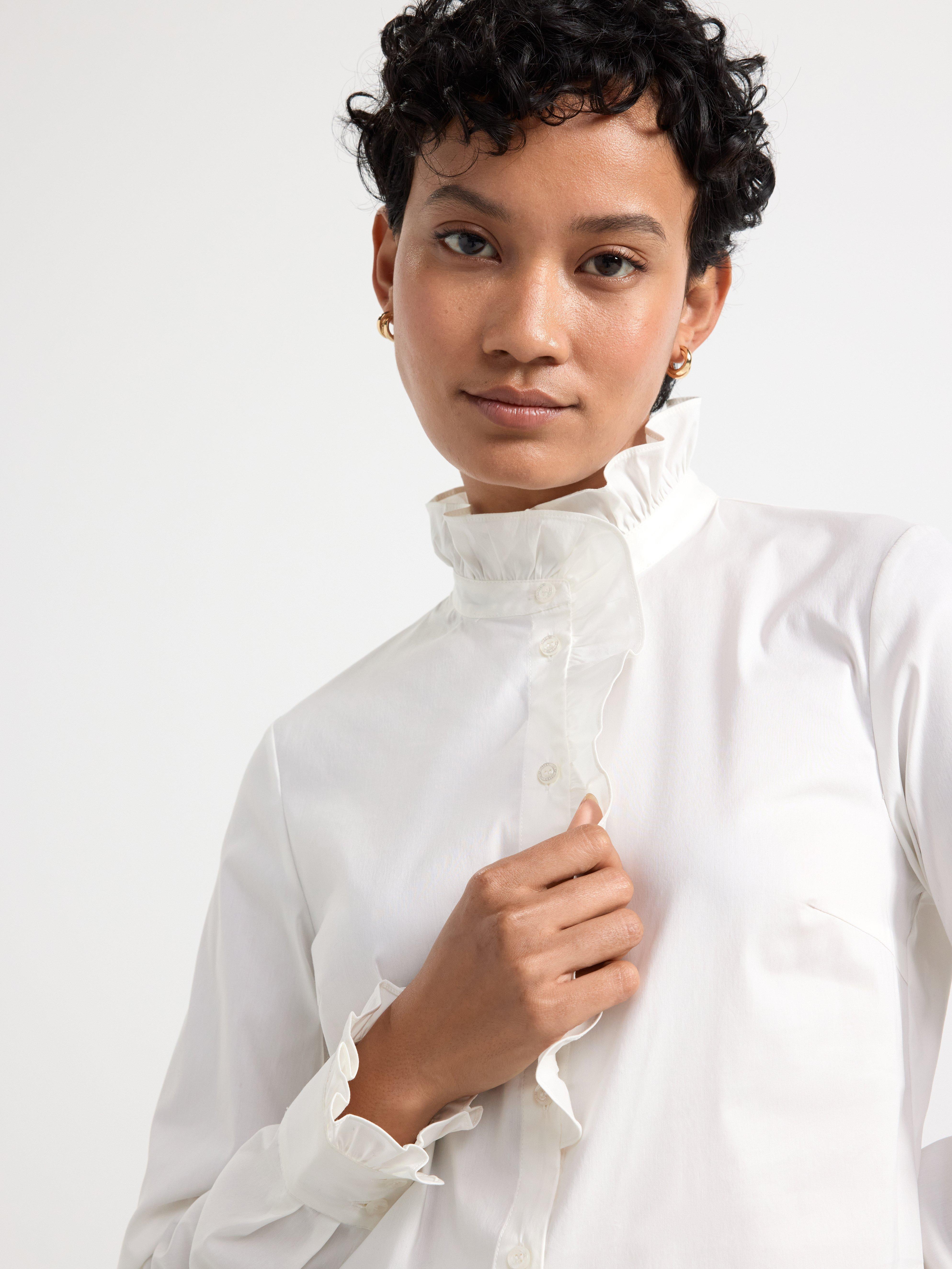 Blouse with frill details White