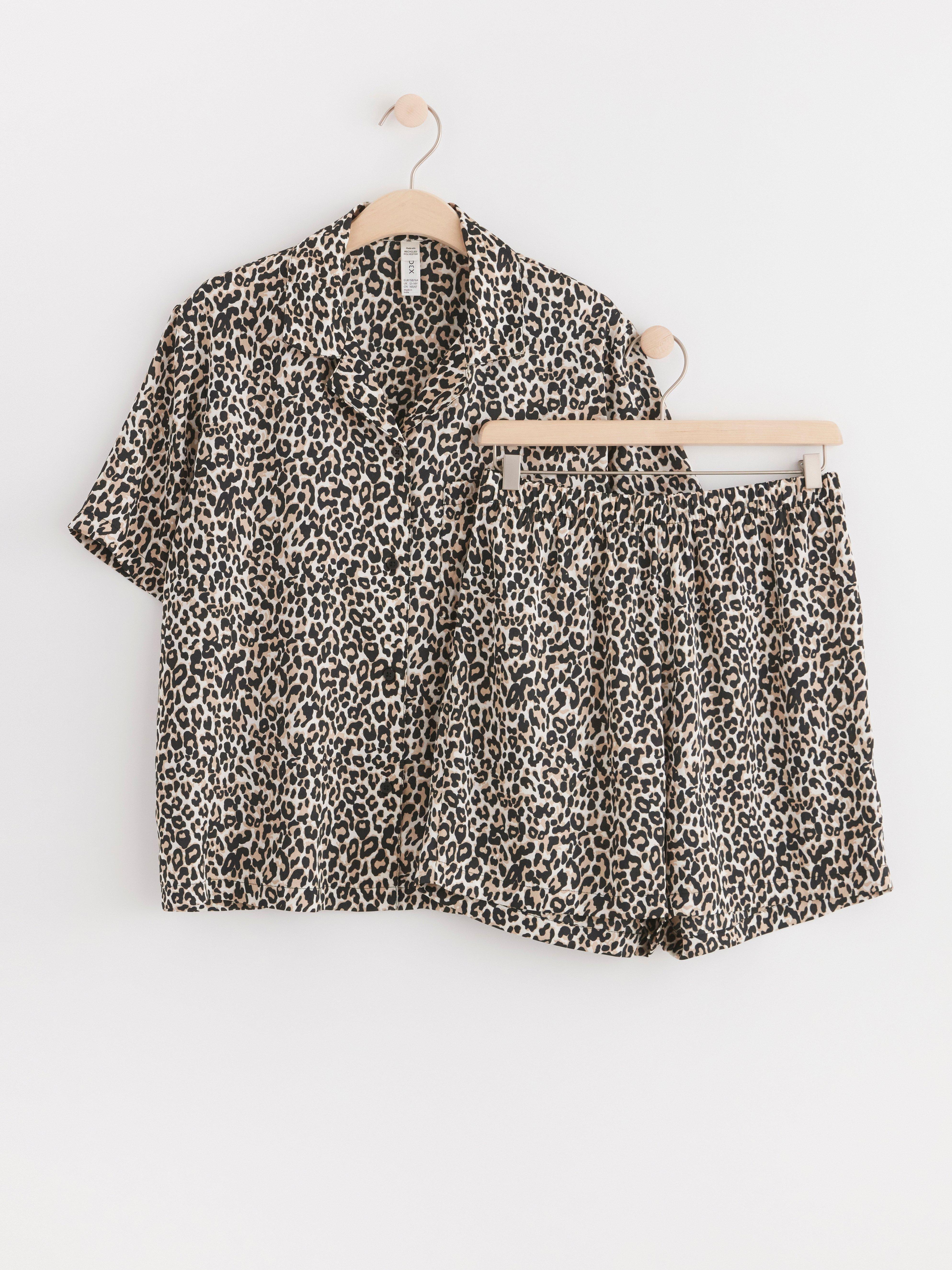 Pyjama set in satin Black