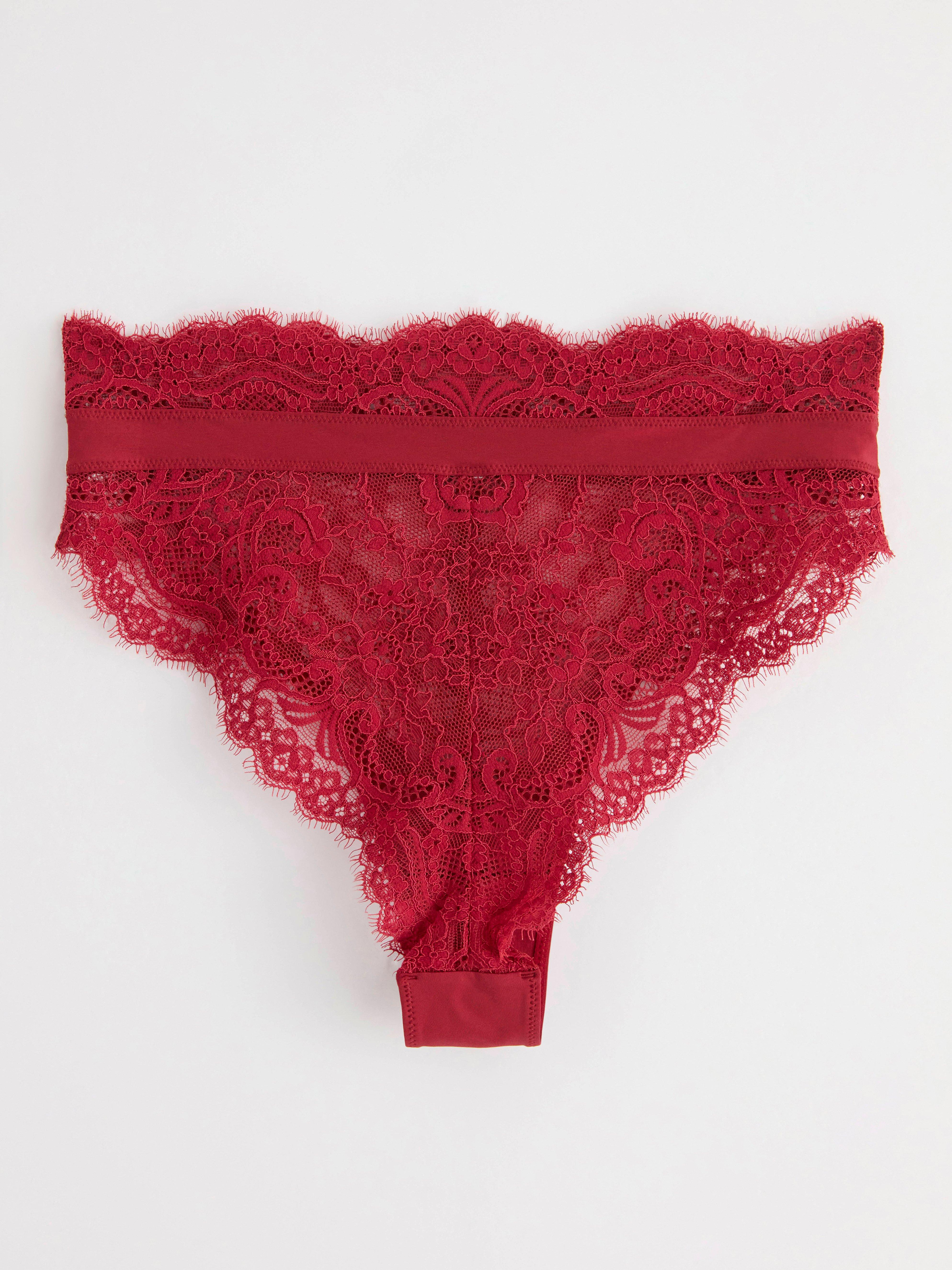 Brazilian high waist briefs Dark Red