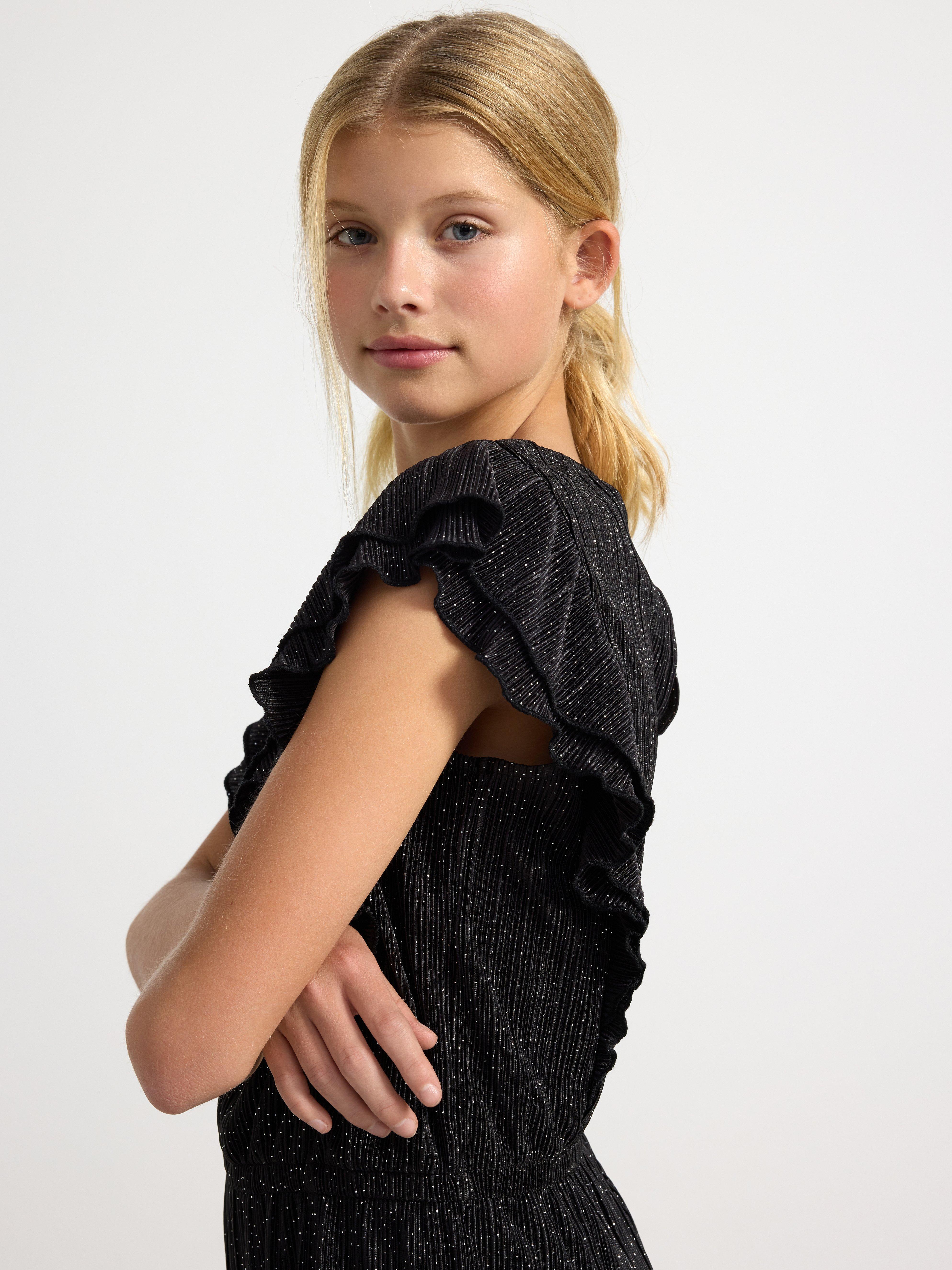 Jumpsuit with flounces Black
