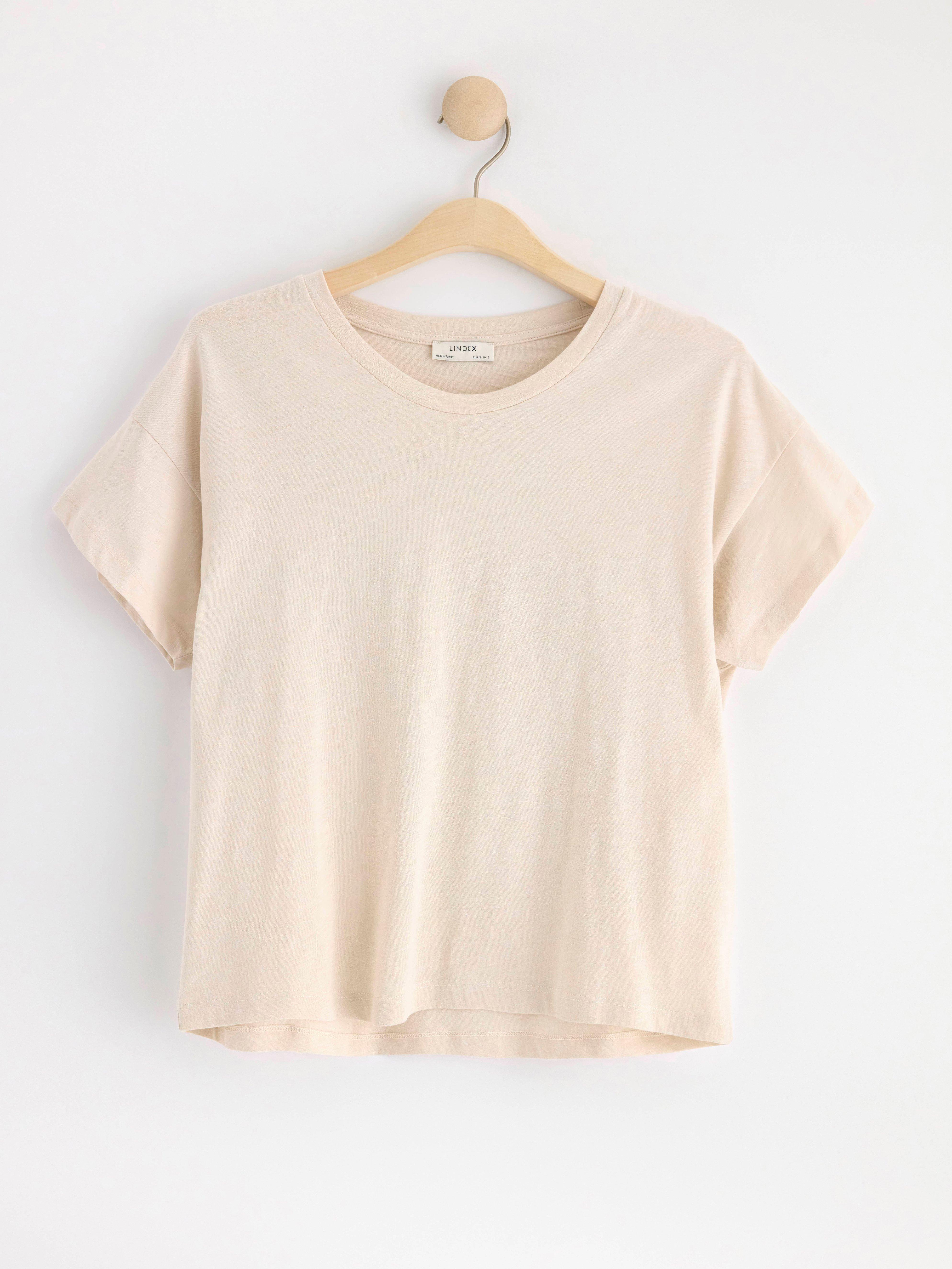 Cotton t-shirt Light Beige