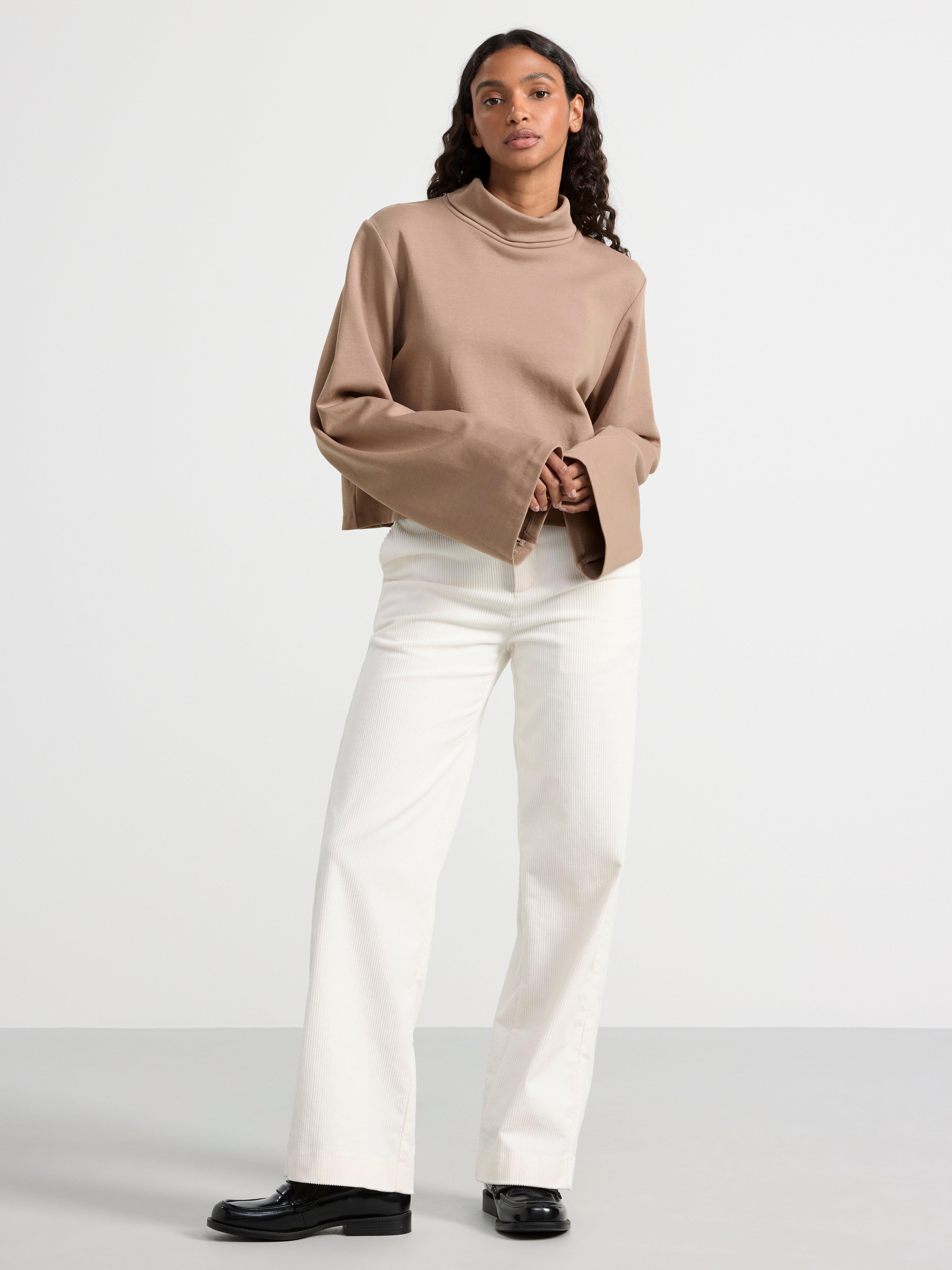 Turtle neck top Light Dusty Brown