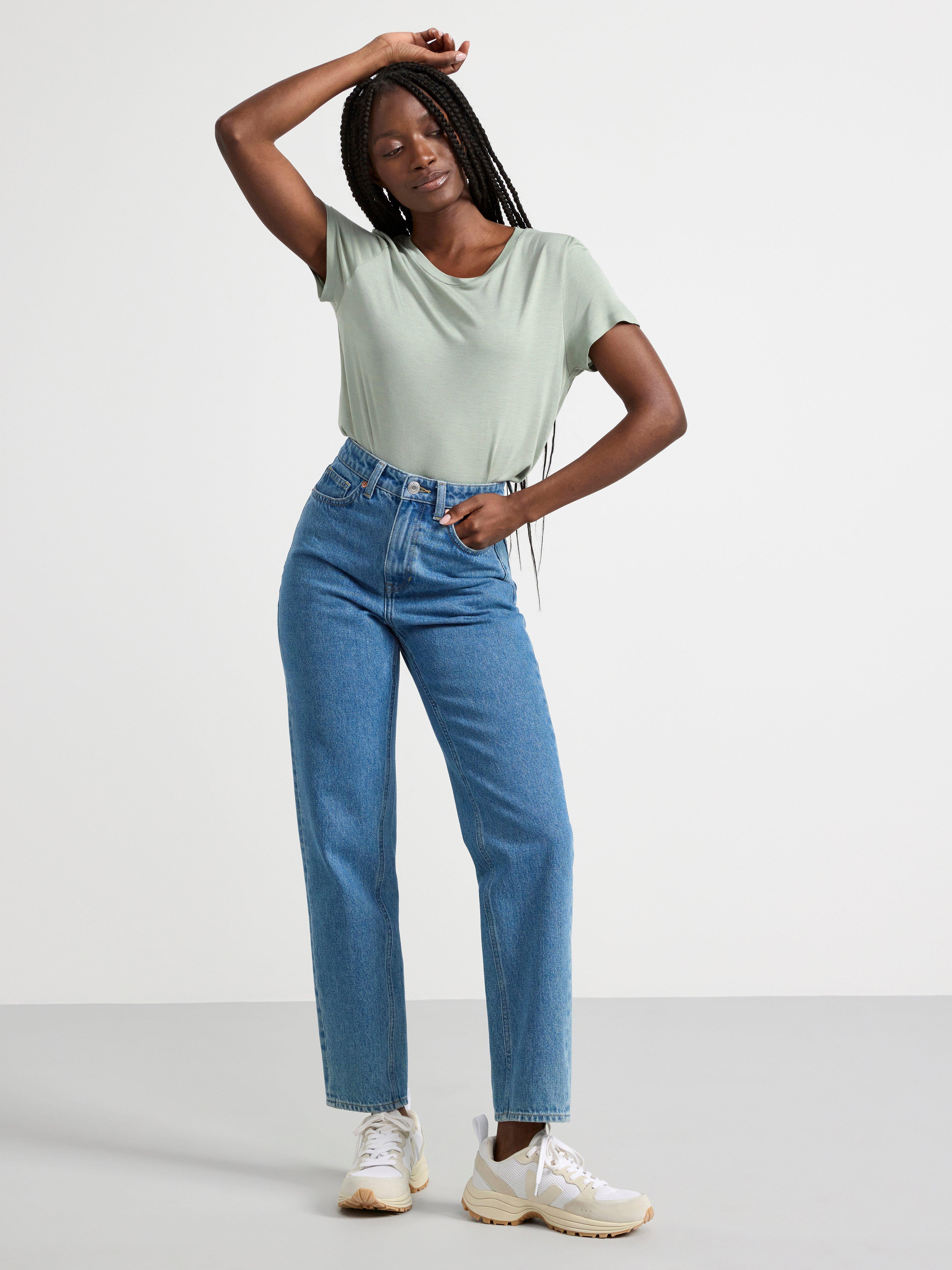 Short sleeve top Light dusty green
