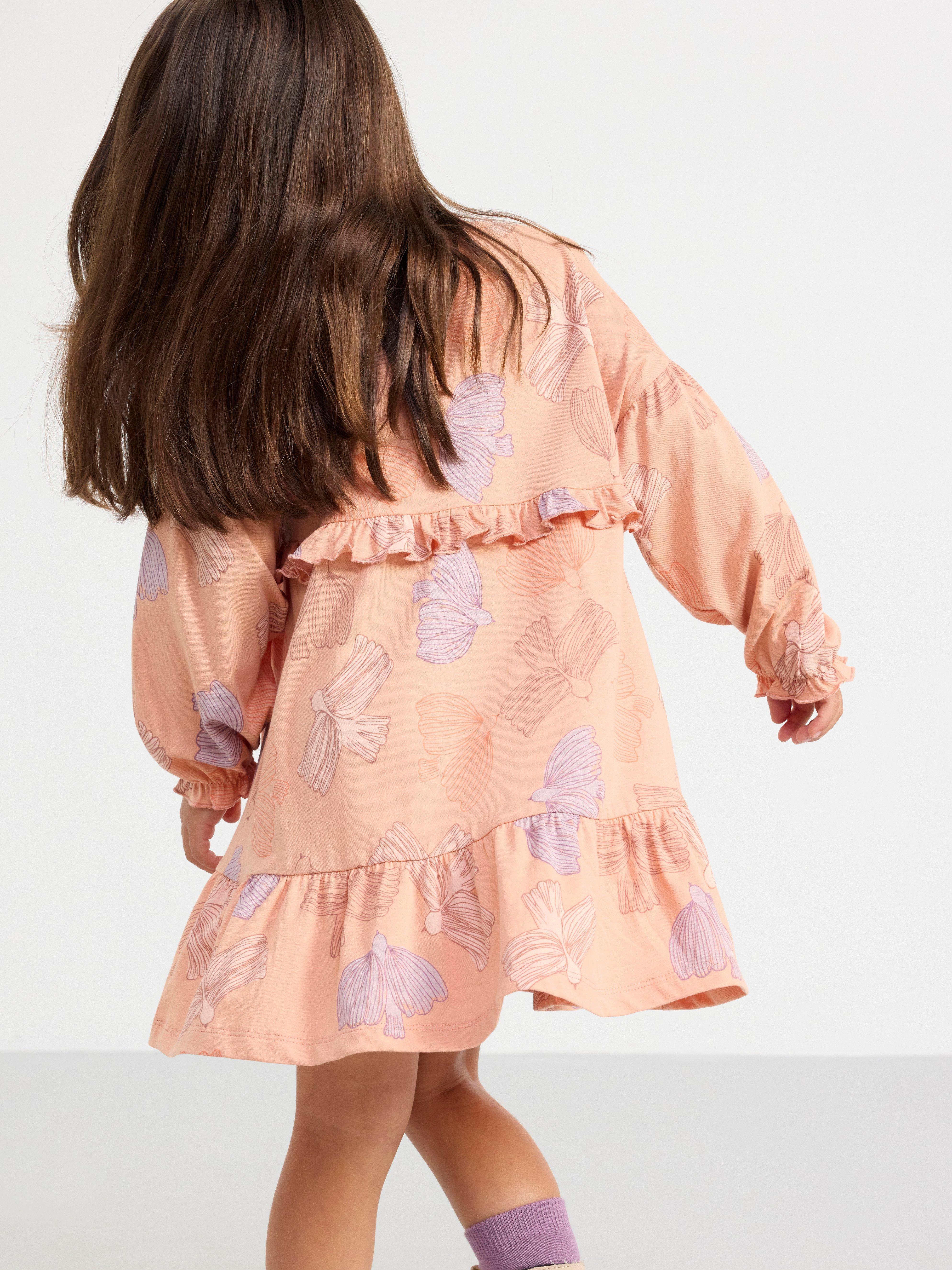Dress with frill details Light Dusty Coral