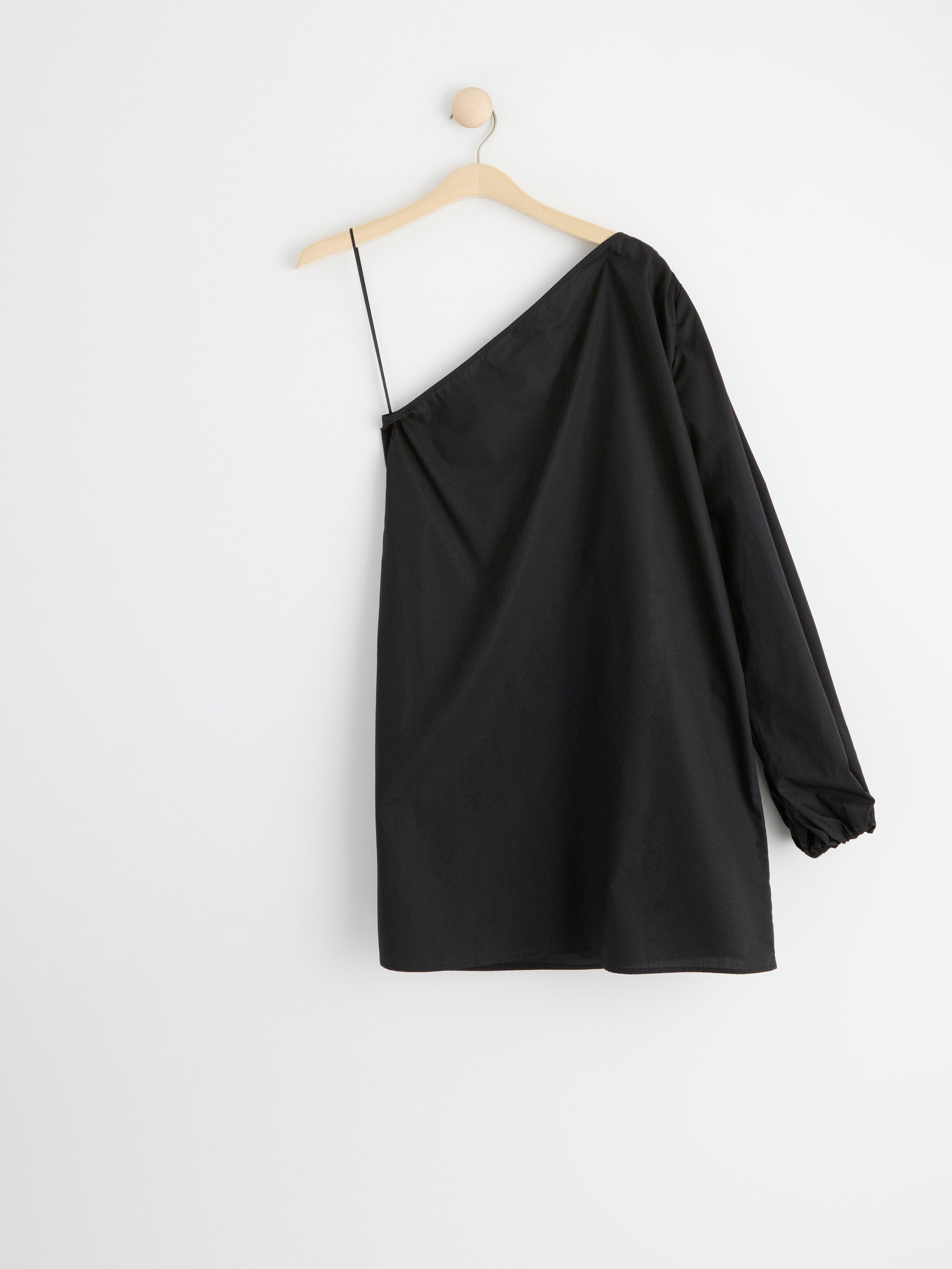 One-shoulder dress Black