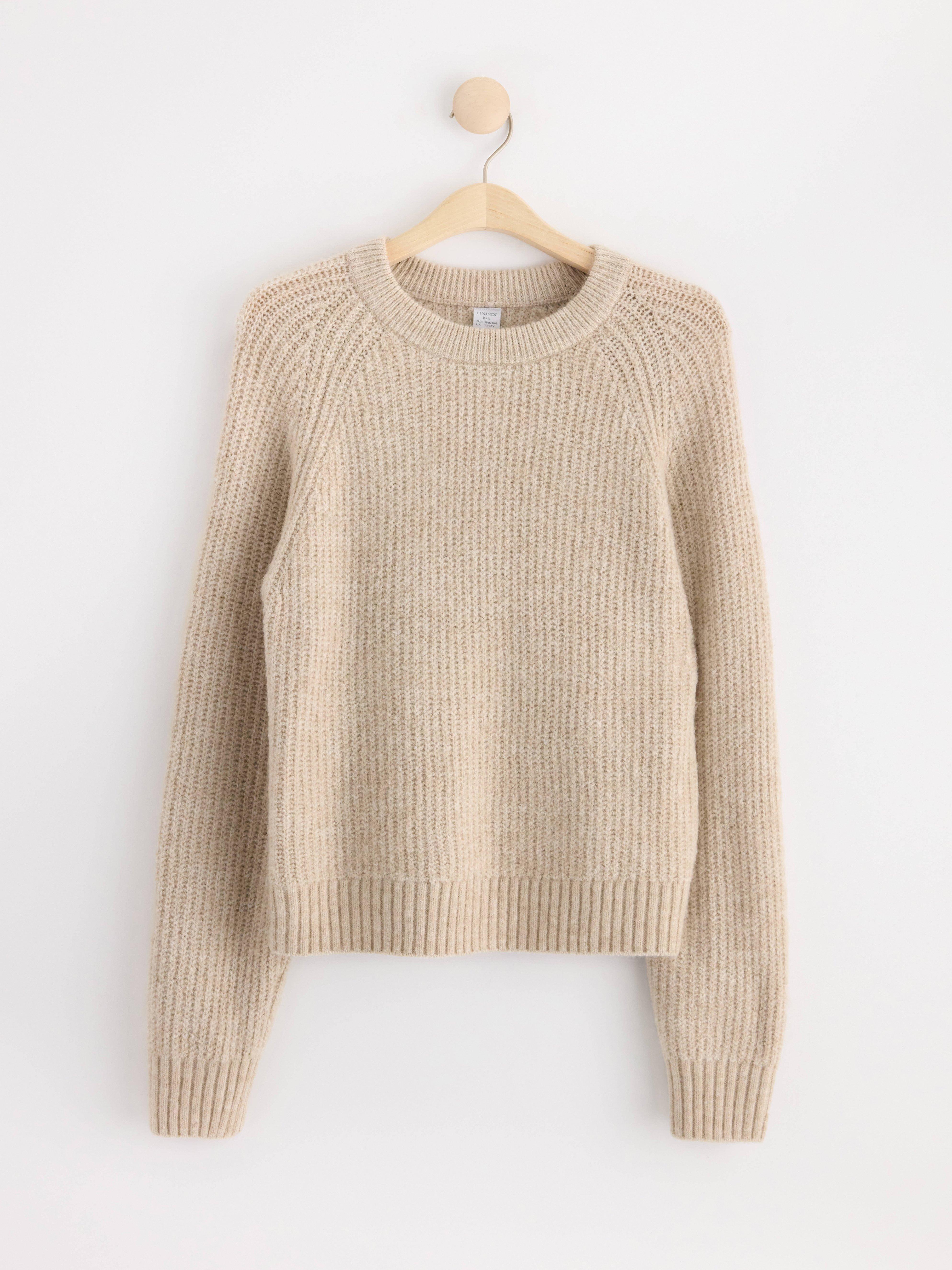 Knitted jumper Beige Melange
