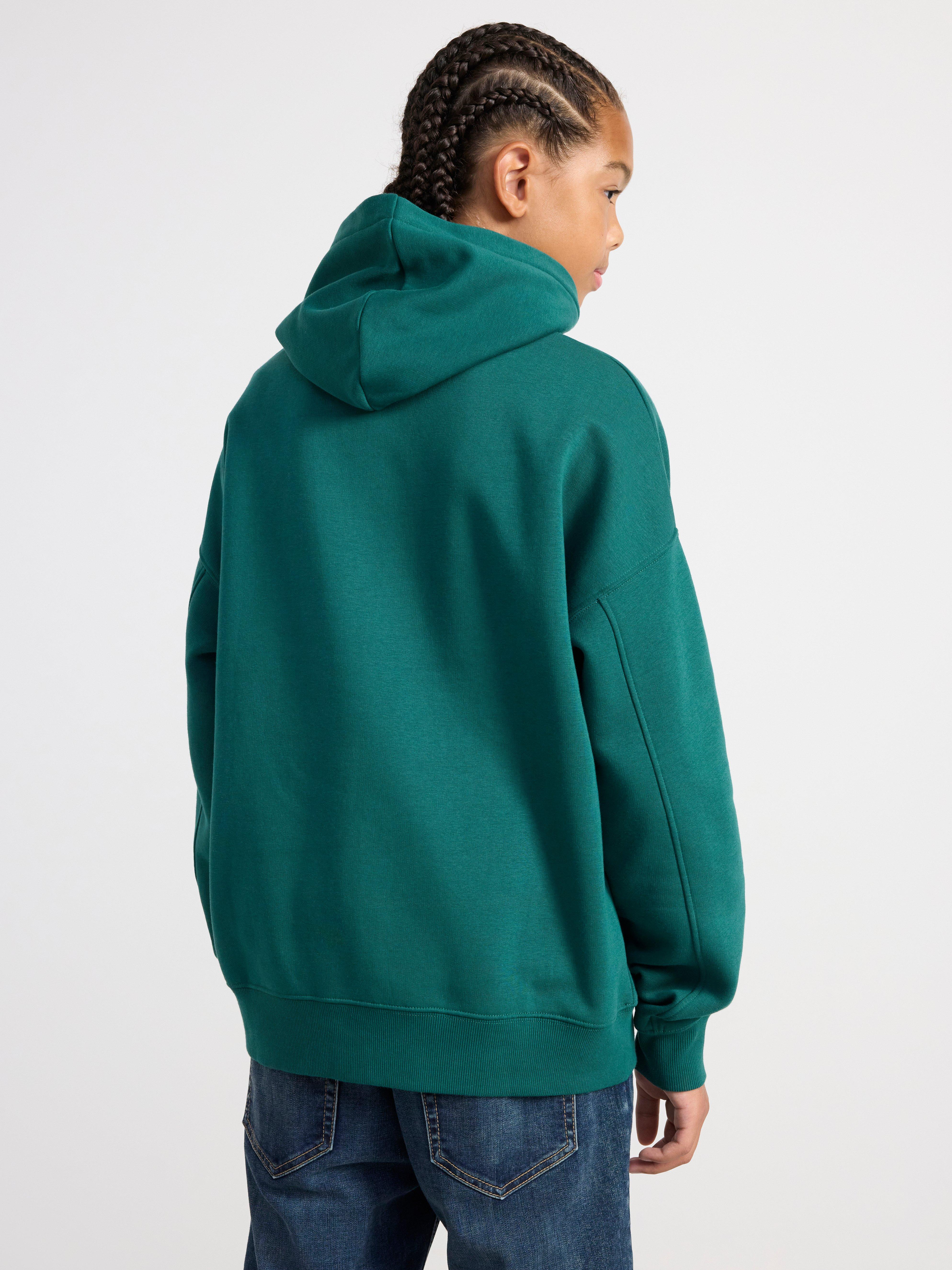 Hoodie with brushed inside Dark Green