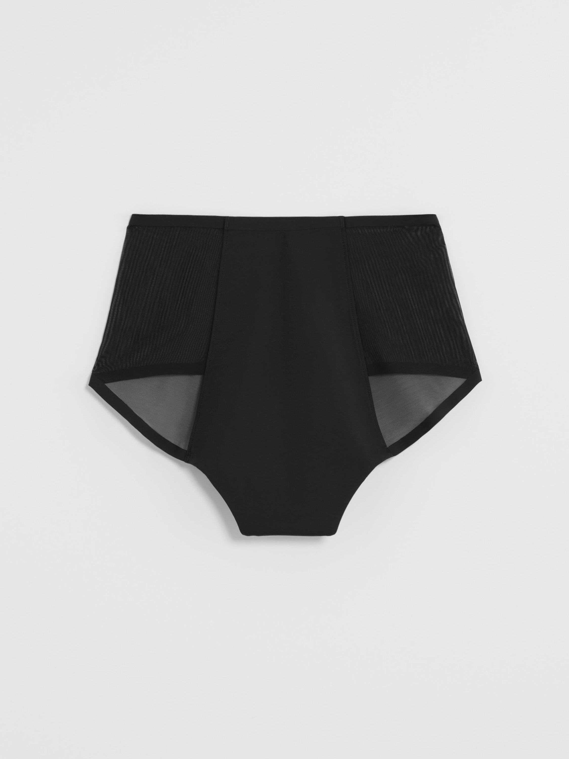 Engineered High Waist Mesh Period Proof – Period Panty High Absorbency Black