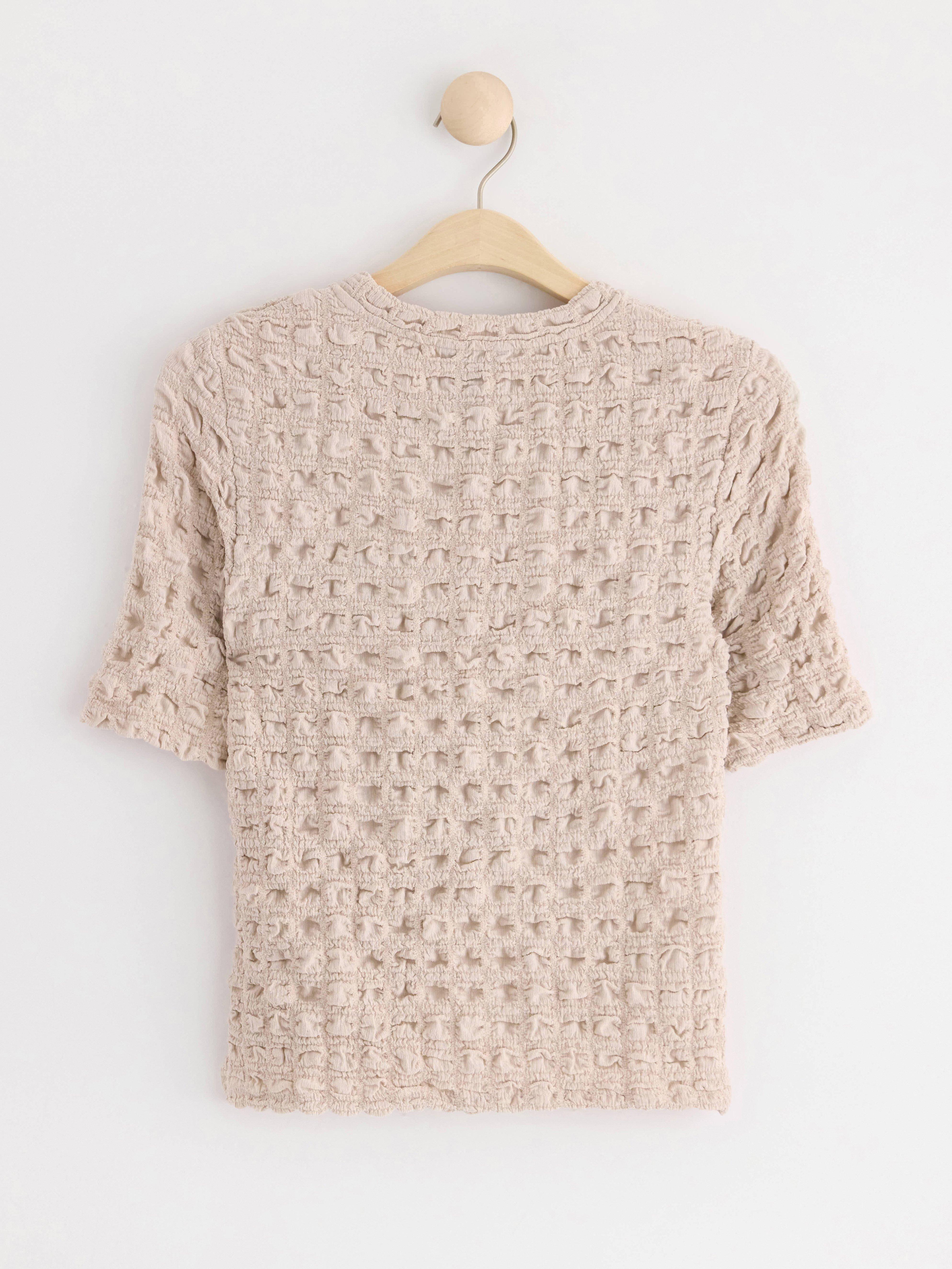 Top  crinkled Light Beige