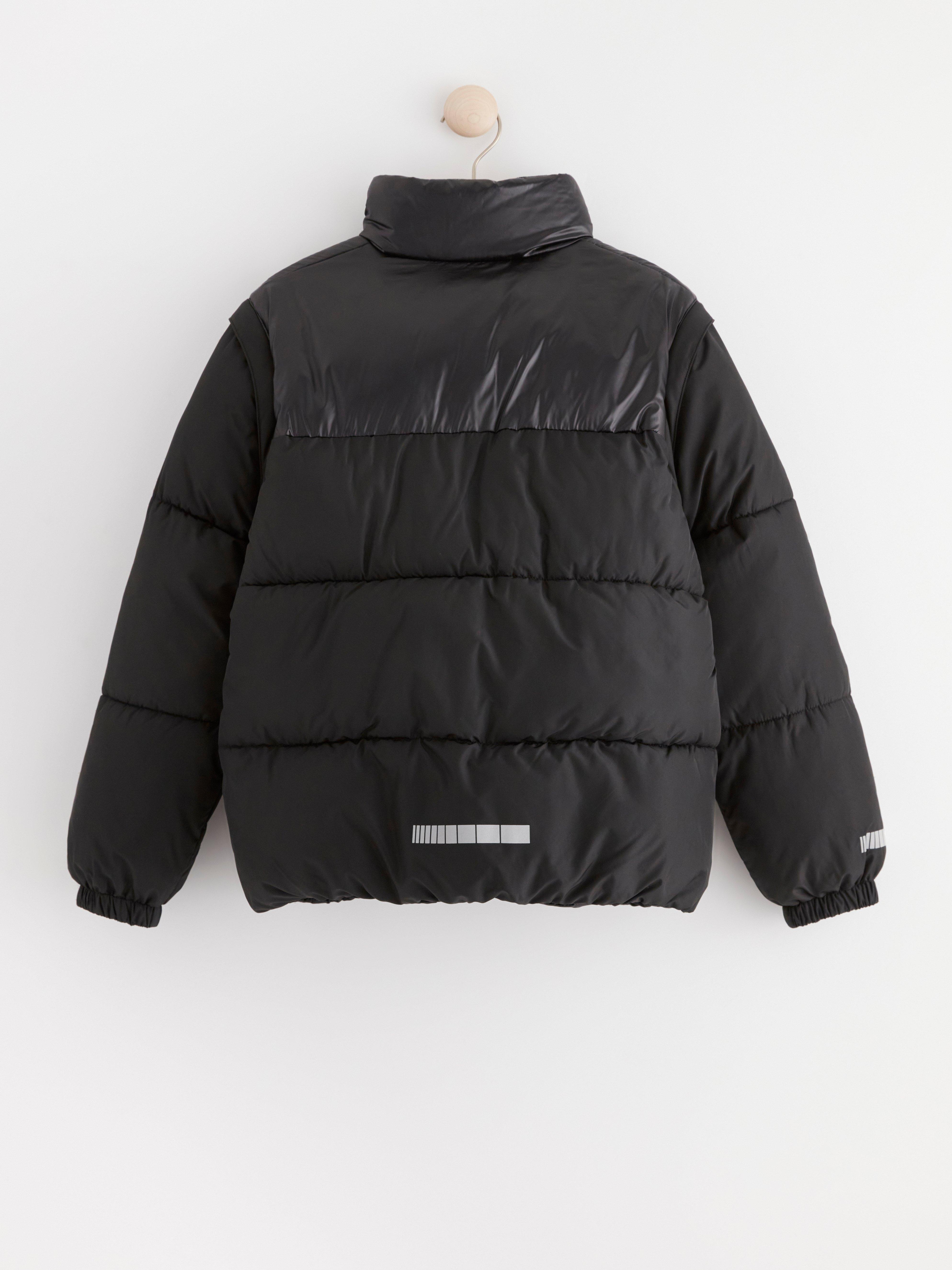 Water repellent puffer jacket Black