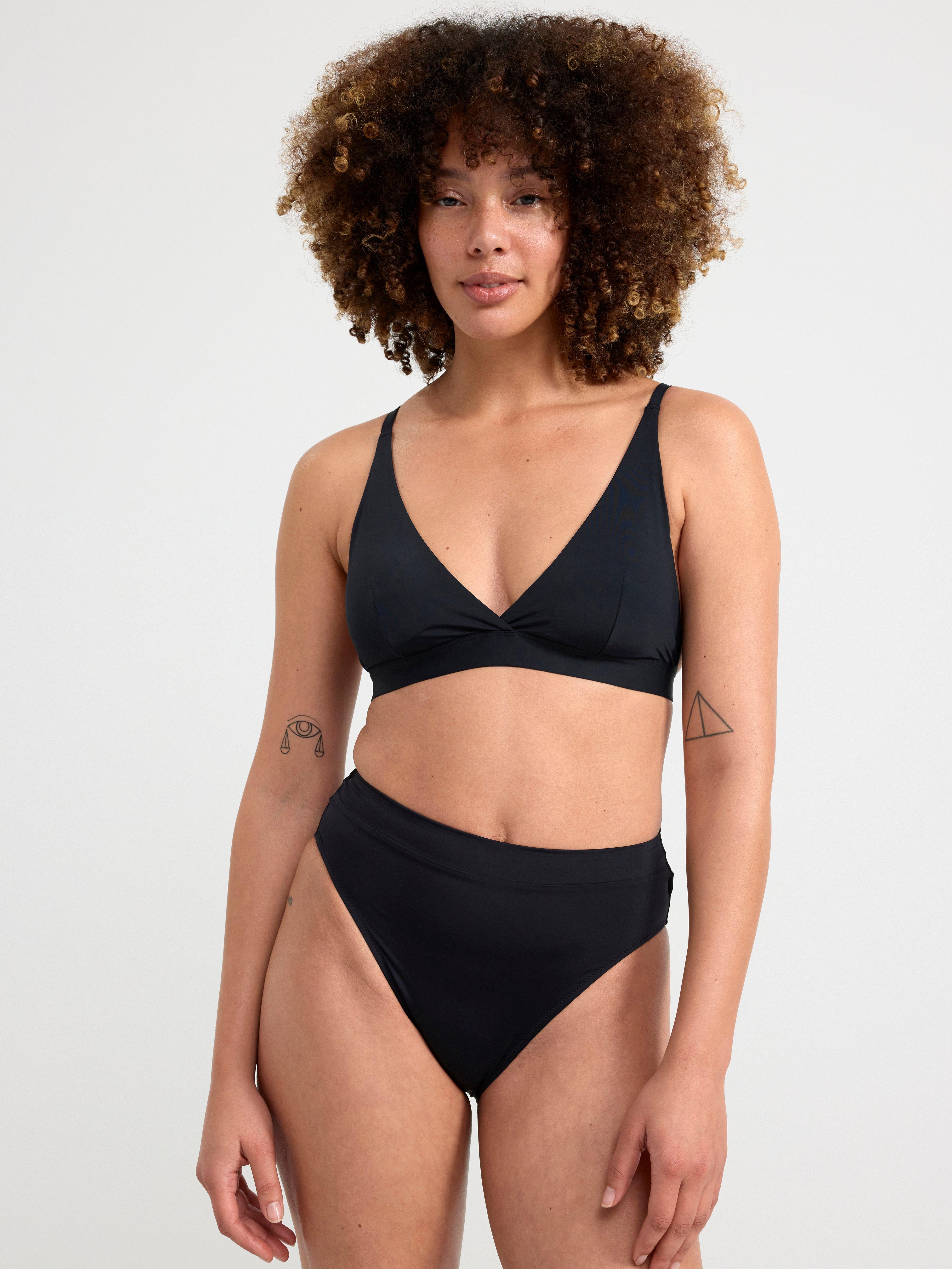 Triangle bikini bra Black