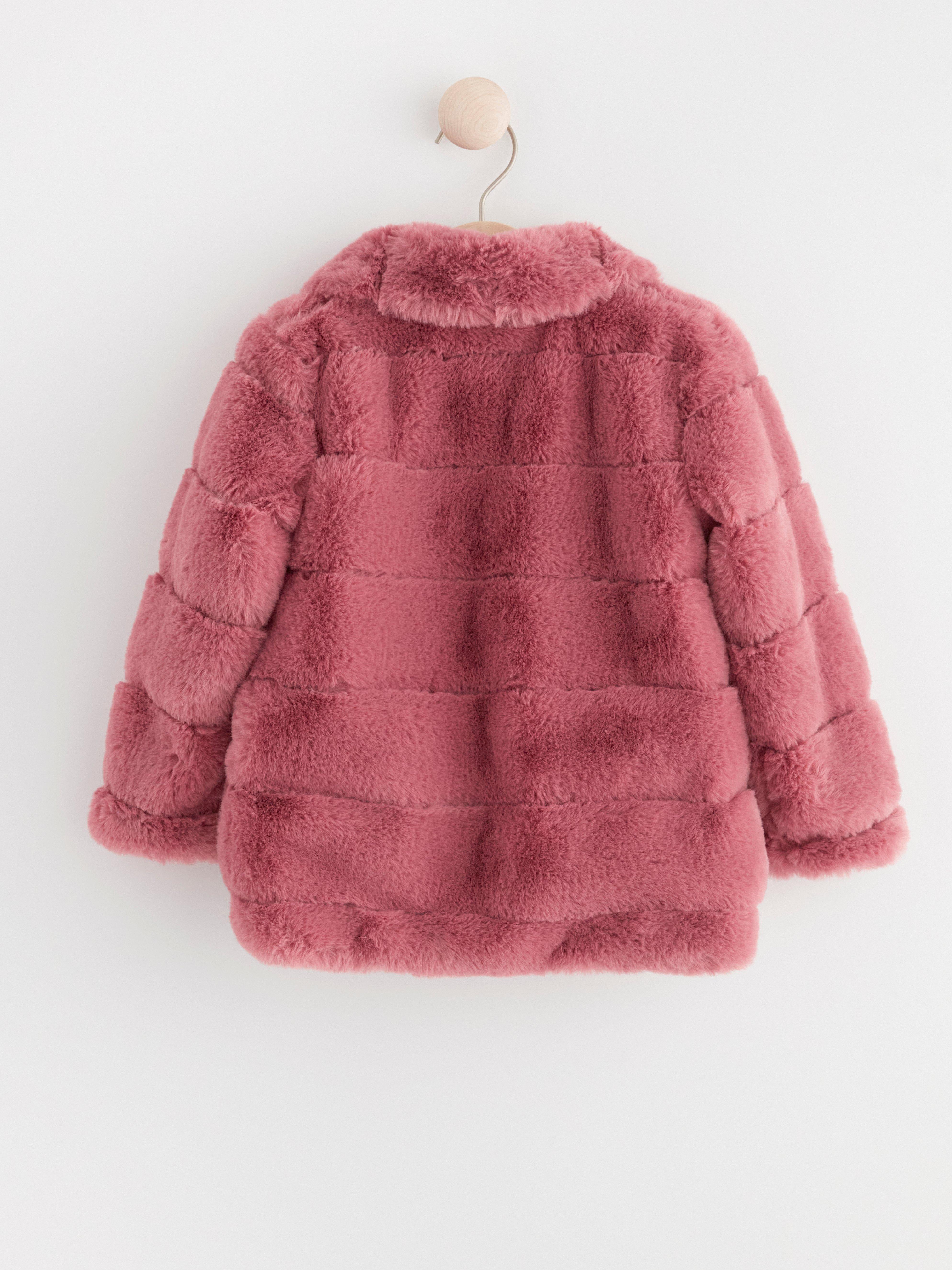 Faux fur jacket Dusty Pink